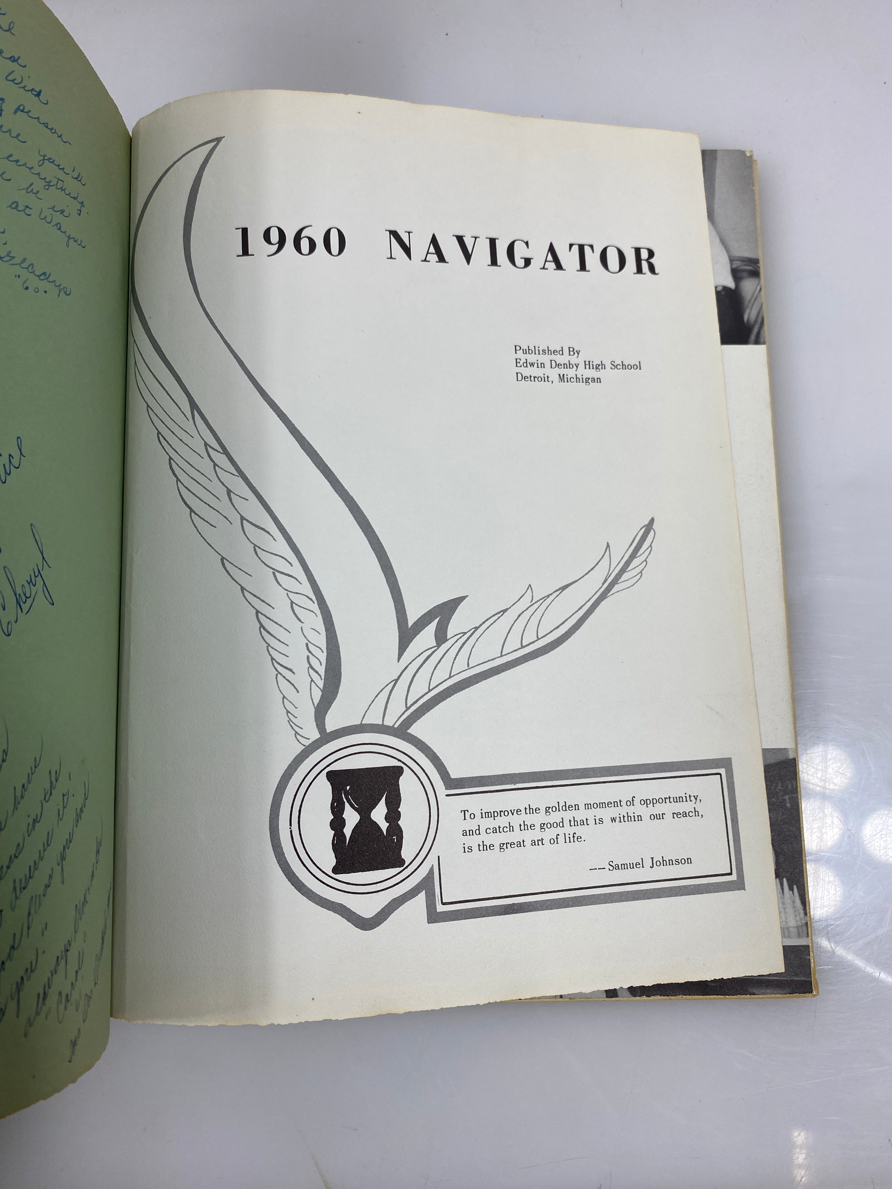 1960 "Navigator" Edwin Denby High School Yearbook Detroit MI HC