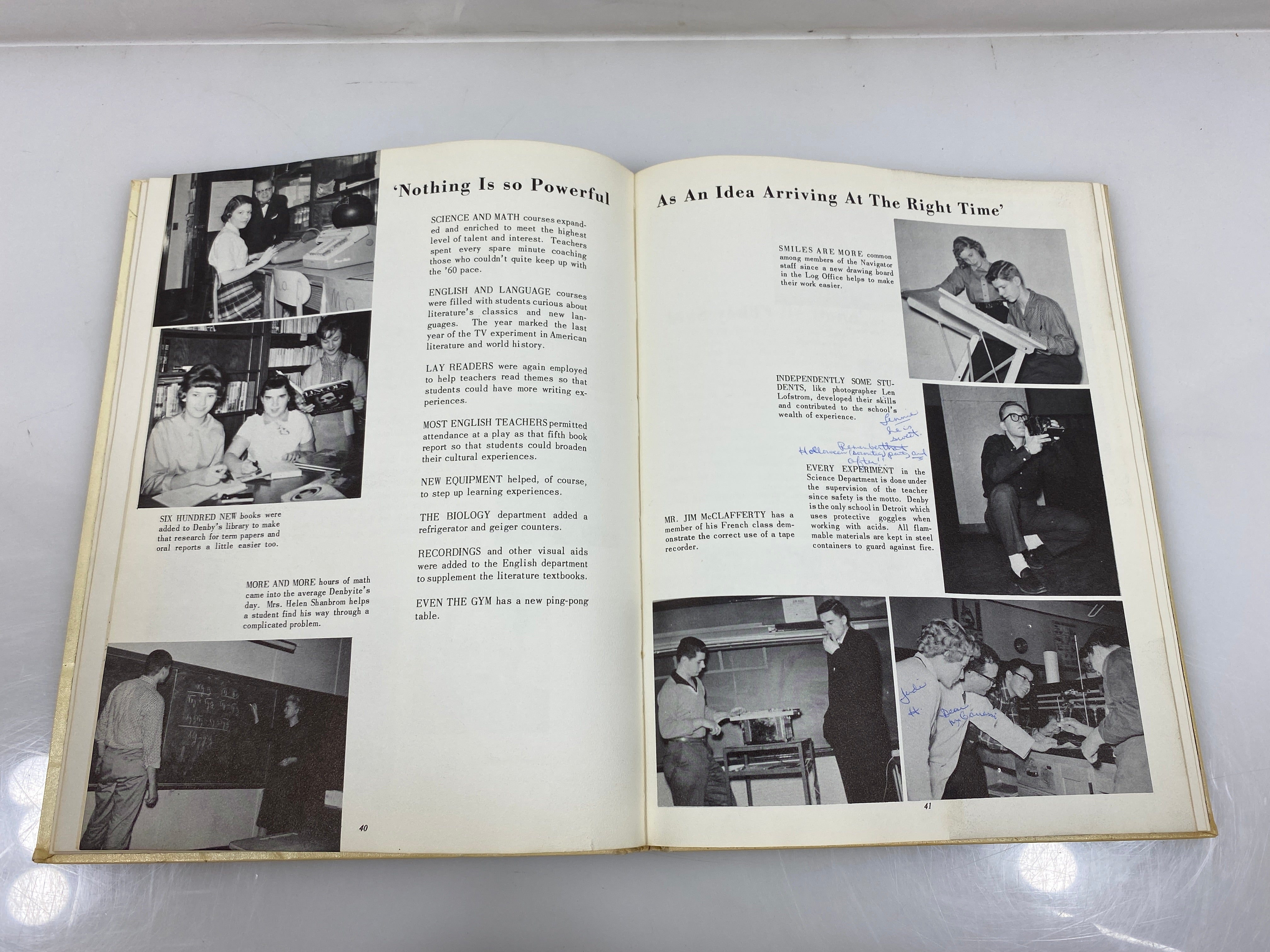 1960 "Navigator" Edwin Denby High School Yearbook Detroit MI HC