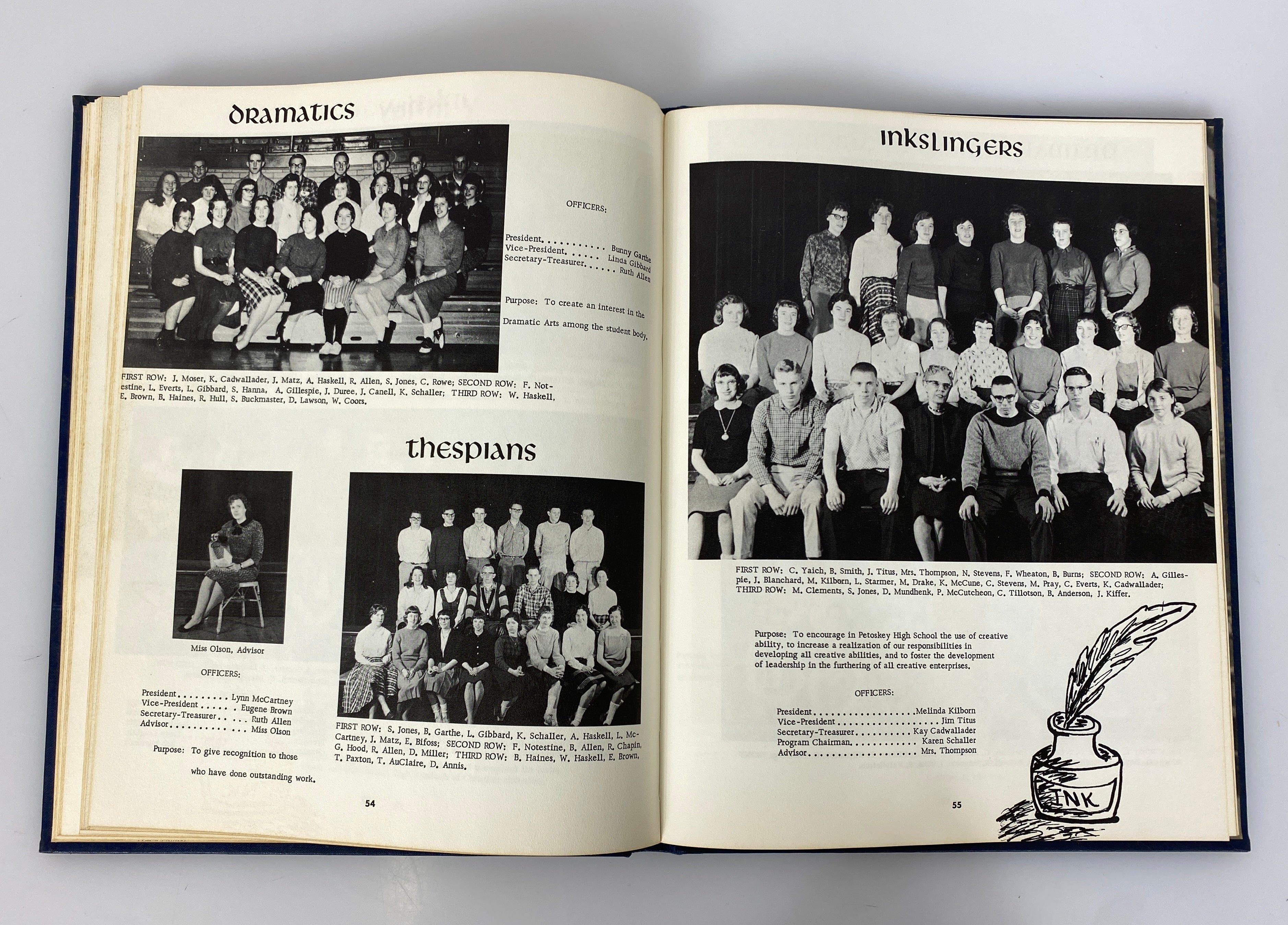 1960 Petoskey High School Yearbook "Petosegan" Petoskey Michigan HC