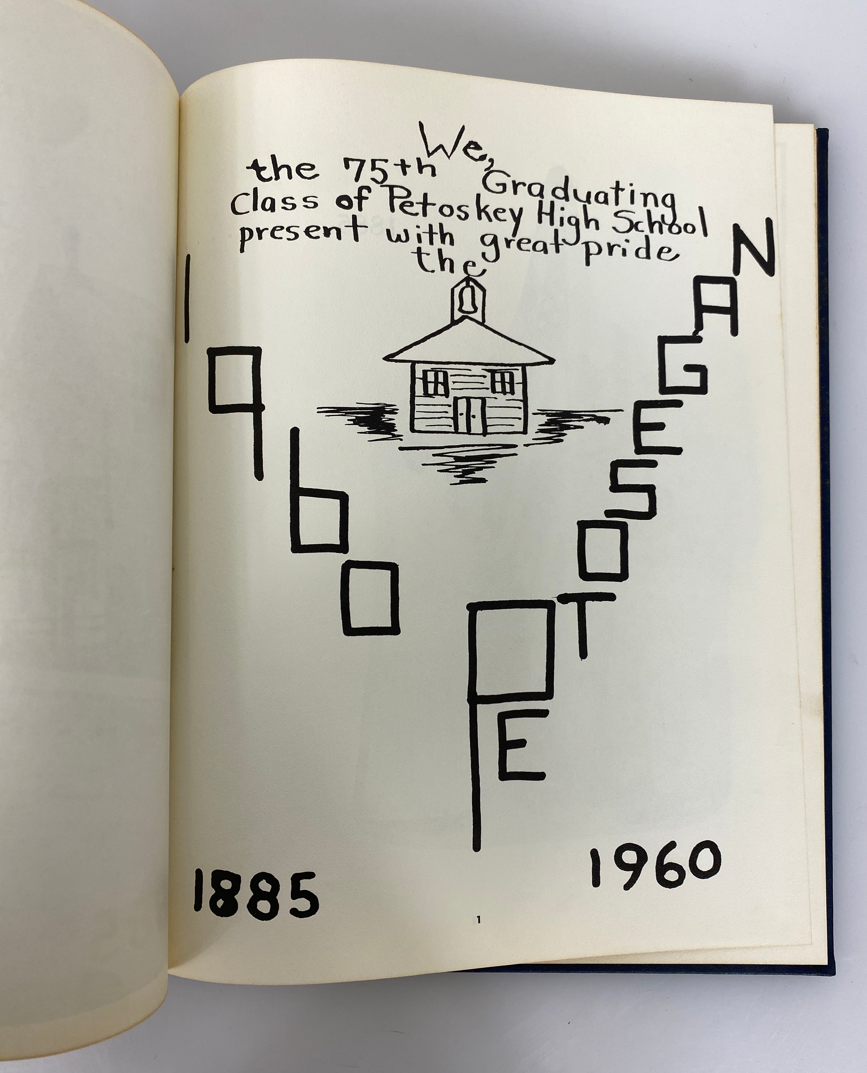 1960 Petoskey High School Yearbook "Petosegan" Petoskey Michigan HC