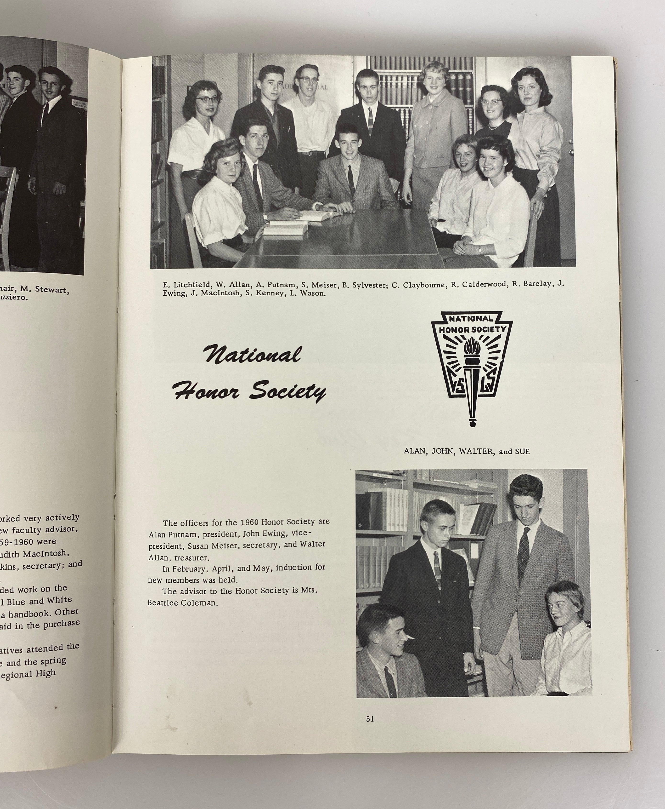 1960 Scituate High School Yearbook "The Chimes" Scituate MA HC