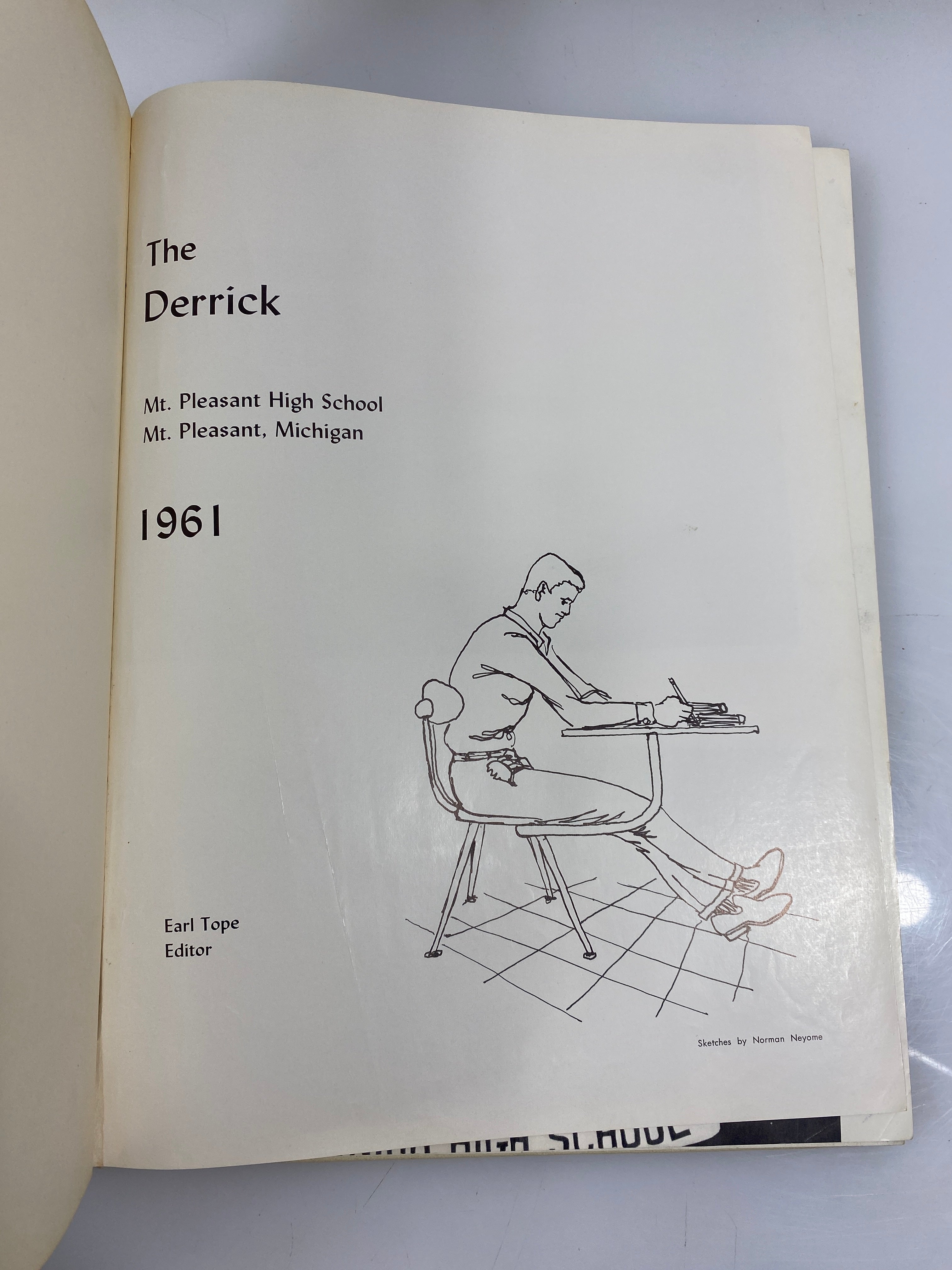 1961 "The Derrick" Mt. Pleasant High School Yearbook Mt. Pleasant Michigan