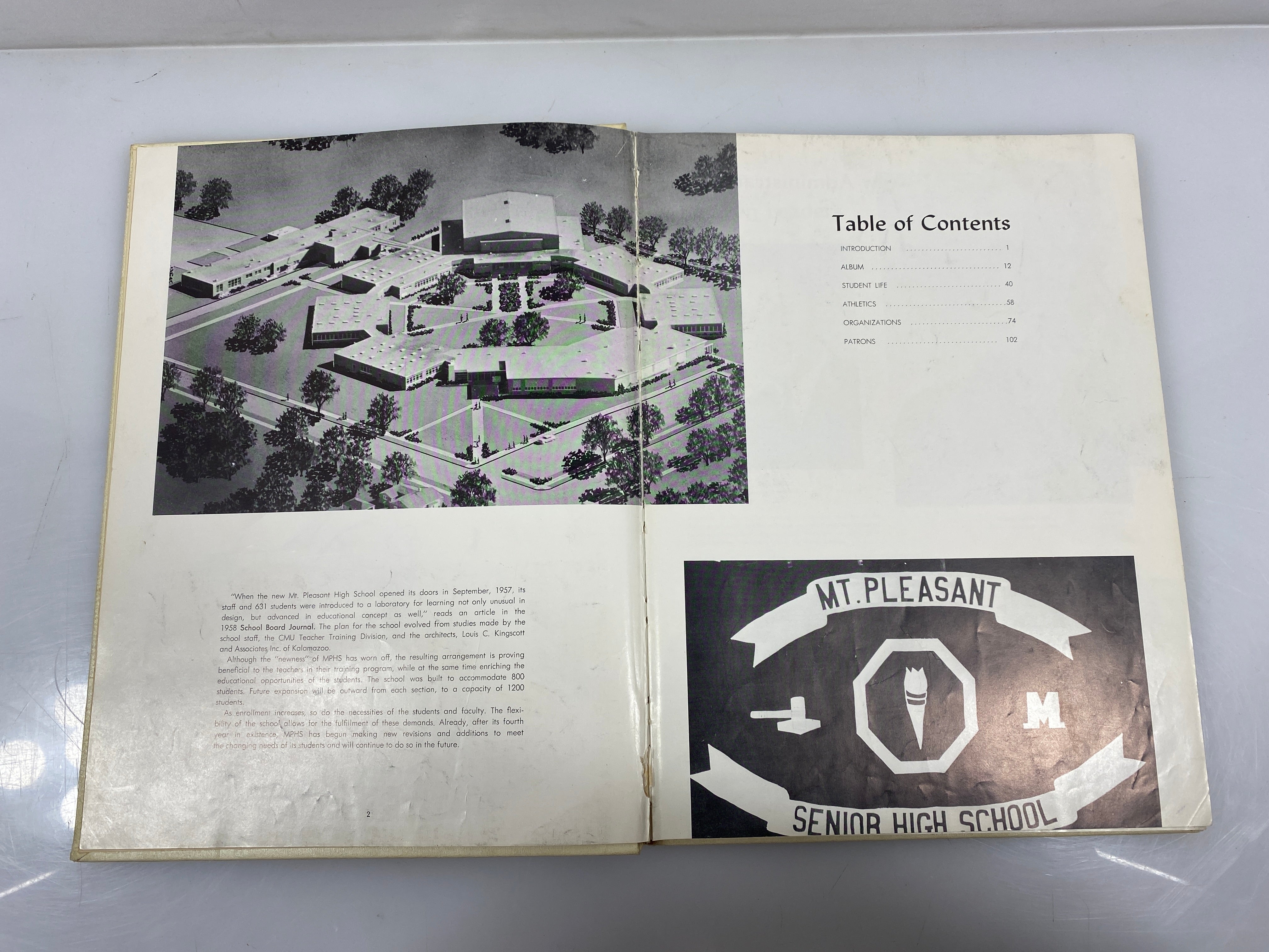 1961 "The Derrick" Mt. Pleasant High School Yearbook Mt. Pleasant Michigan