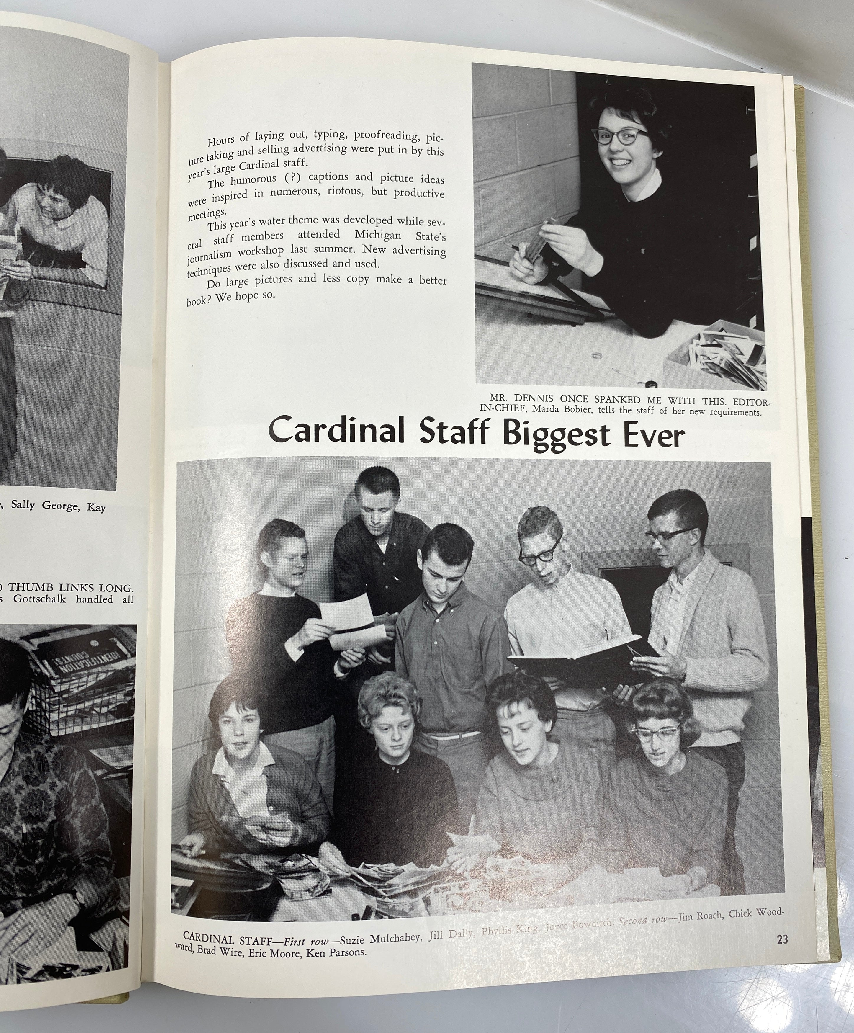 1962 Coldwater High School "Cardinal" Yearbook Coldwater Michigan HC