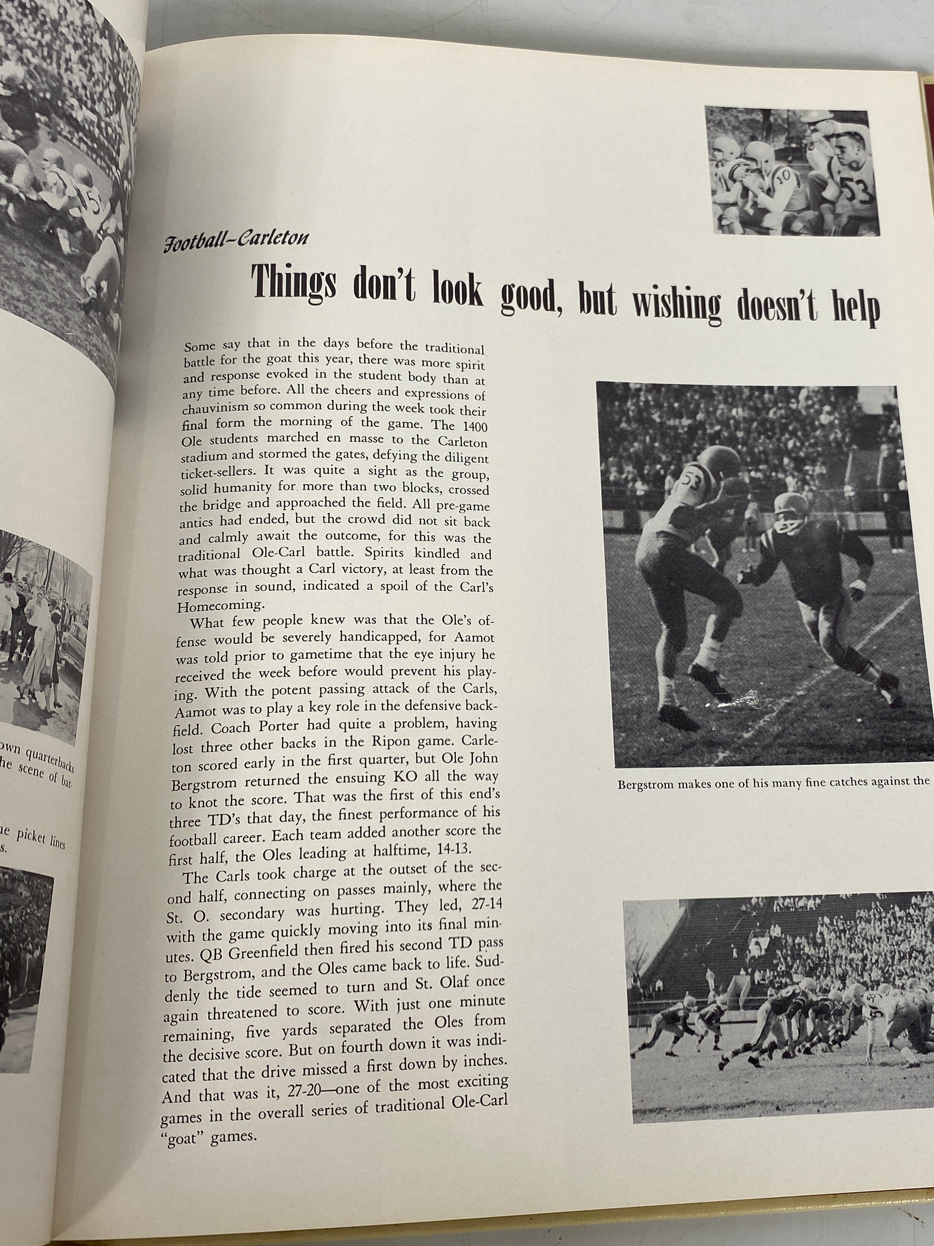 1962 St. Olaf College Yearbook w Supplement Northfield Minnesota HC