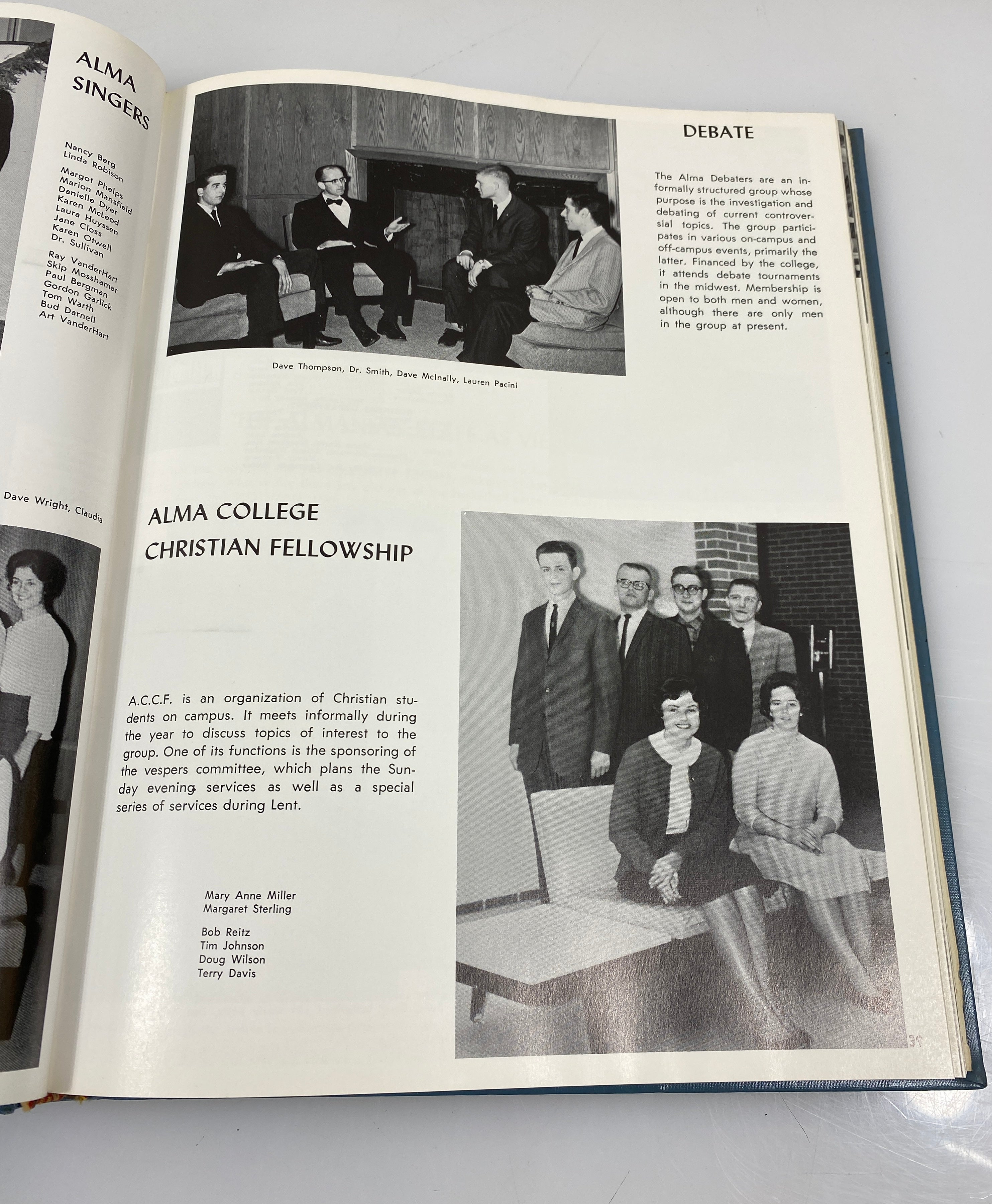 1963 Alma College "Scotsman" Yearbook Alma Michigan HC