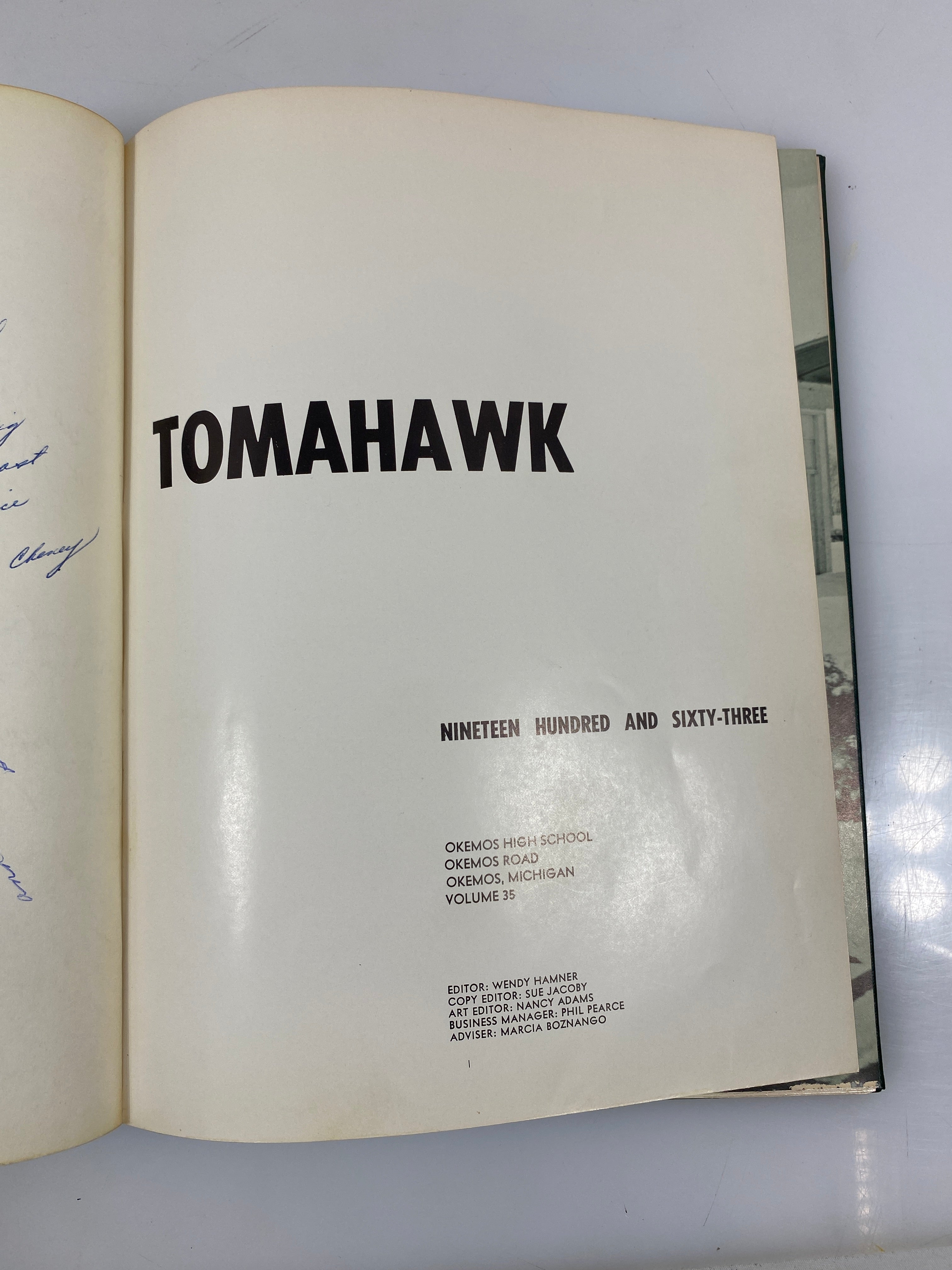 1963 Okemos High School Yearbook "Tomahawk" Okemos Michigan HC
