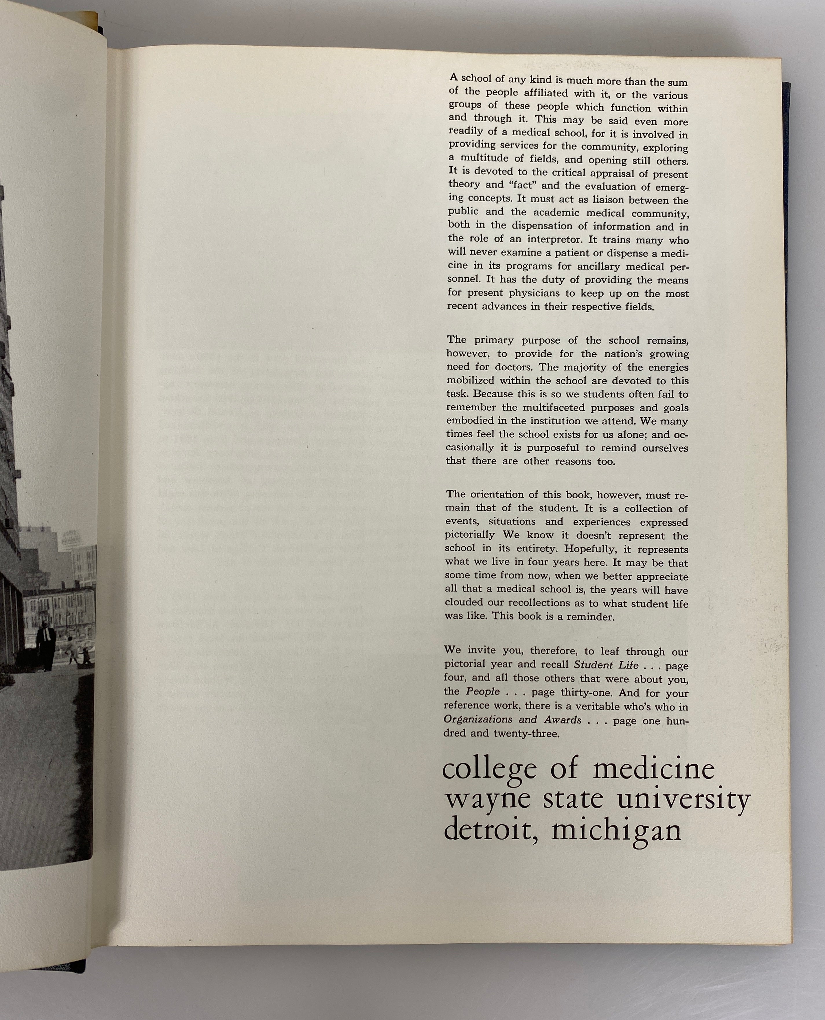 1963 Wayne State University College of Medicine Yearbook HC