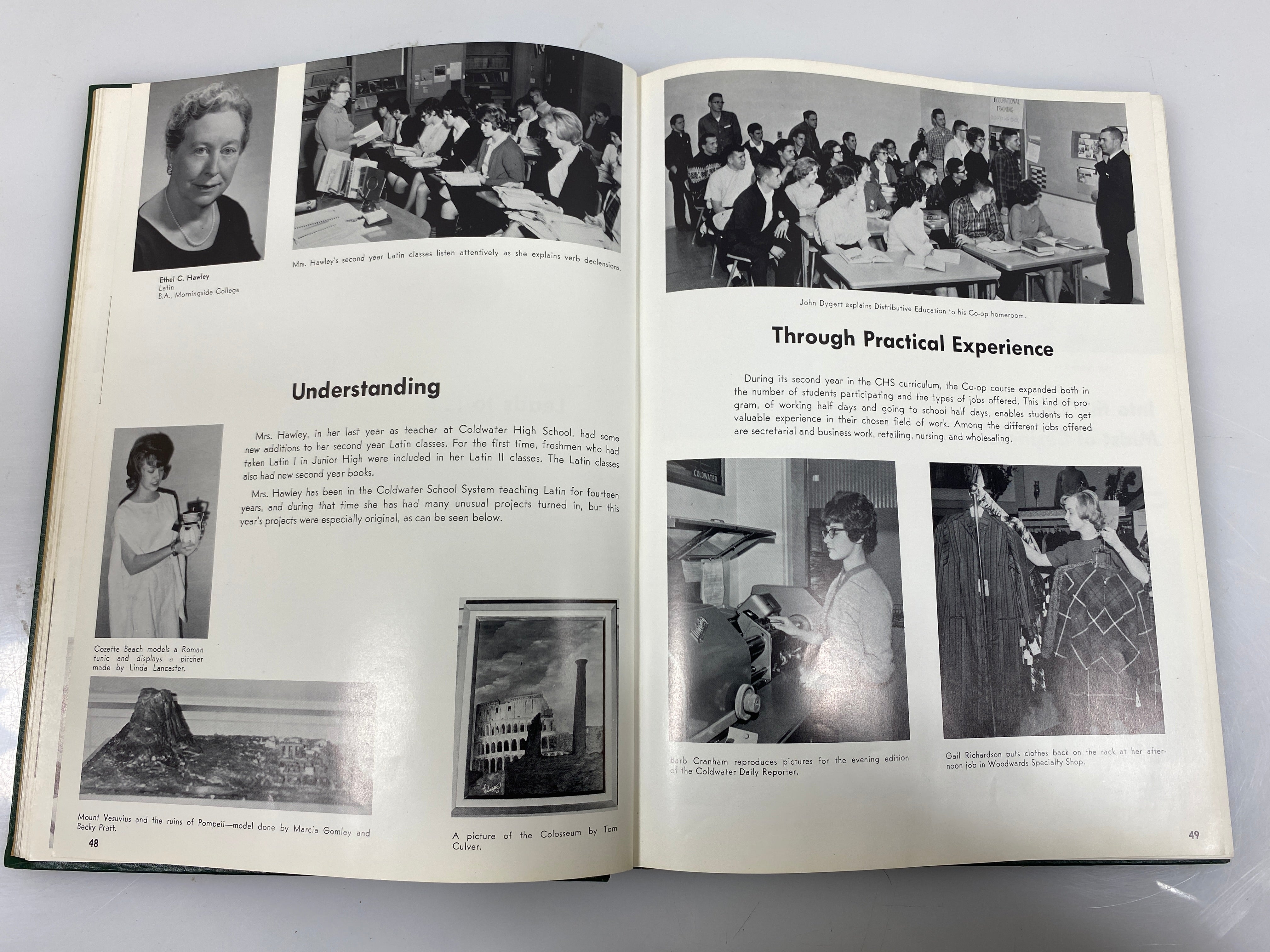 1964 Coldwater High School Yearbook "Cardinal" Coldwater Michigan HC