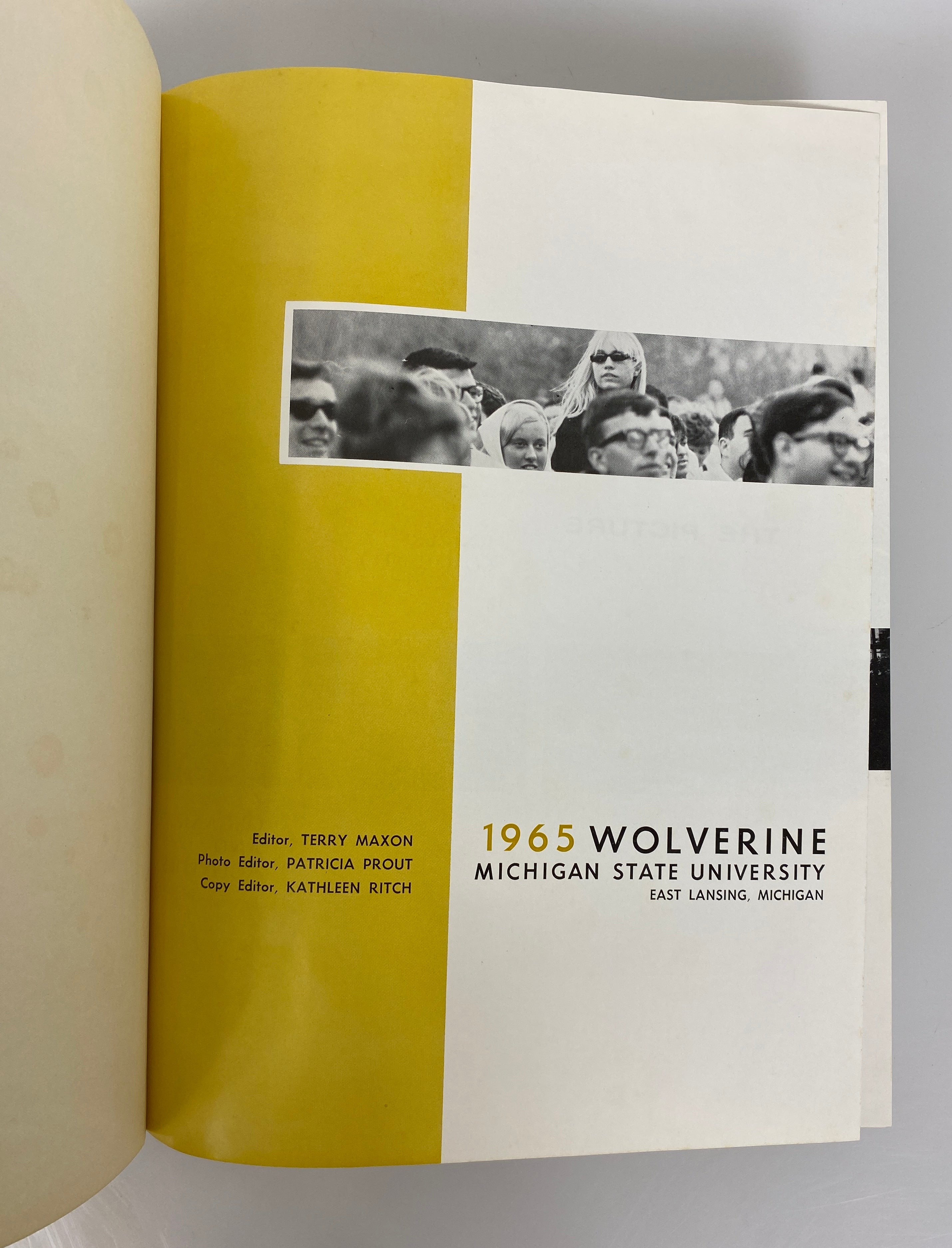 1965 Michigan State University "Wolverine" Yearbook HC