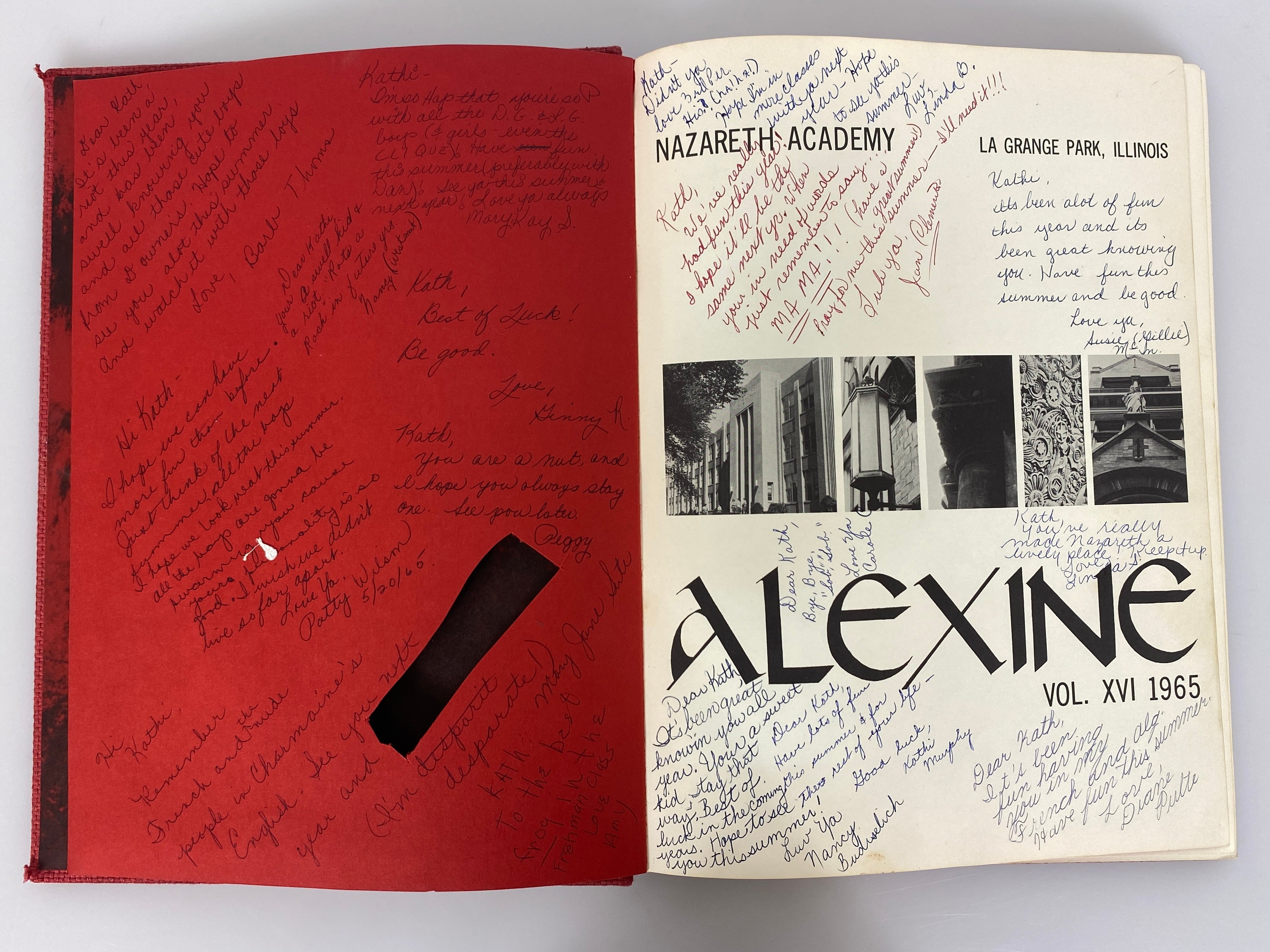 1965 Nazareth Academy Yearbook "Alexine" La Grange Park Illinois HC