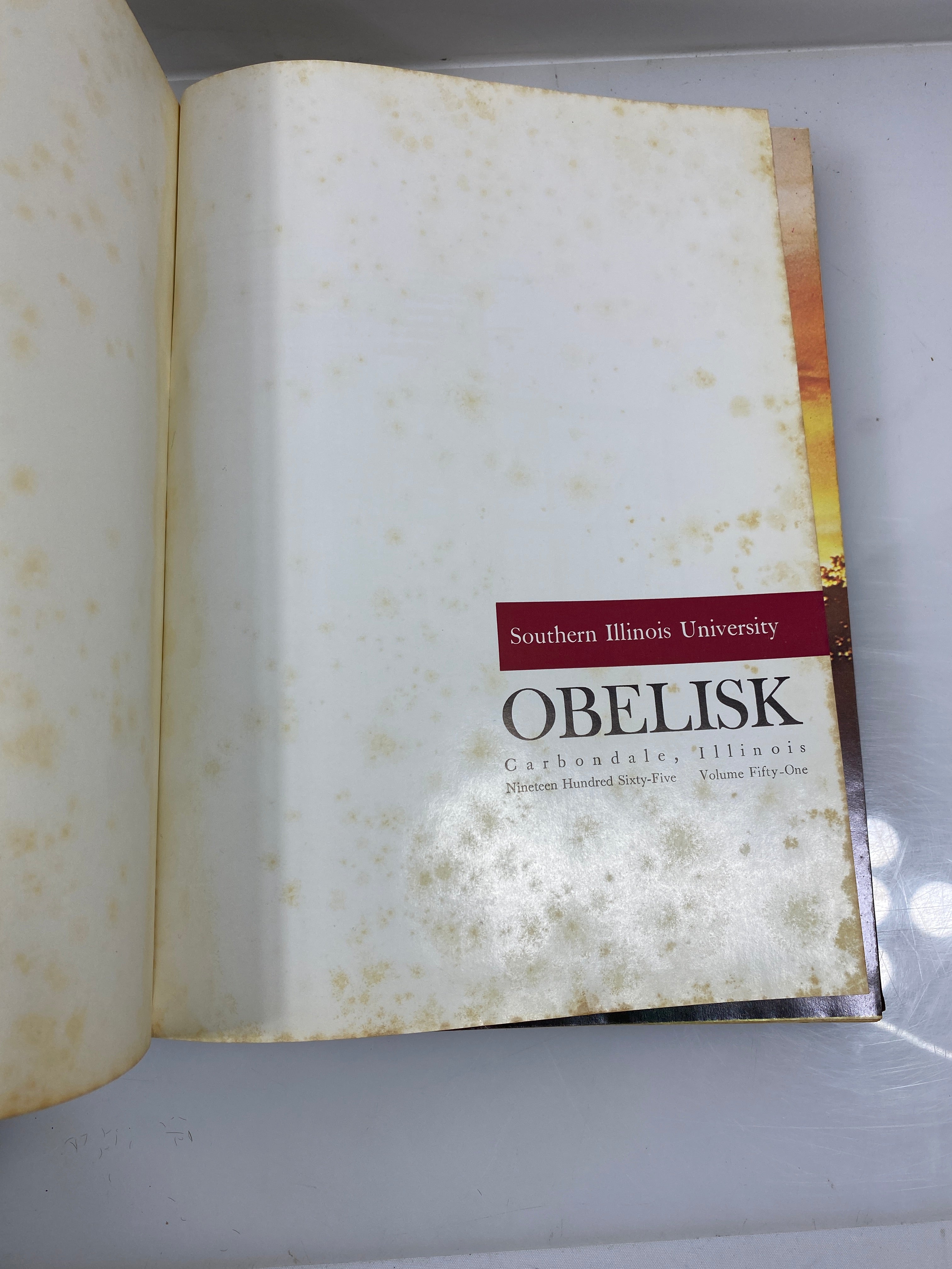 1965 "Obelisk" Southern Illinois University Yearbook Carbondale, IL. HC