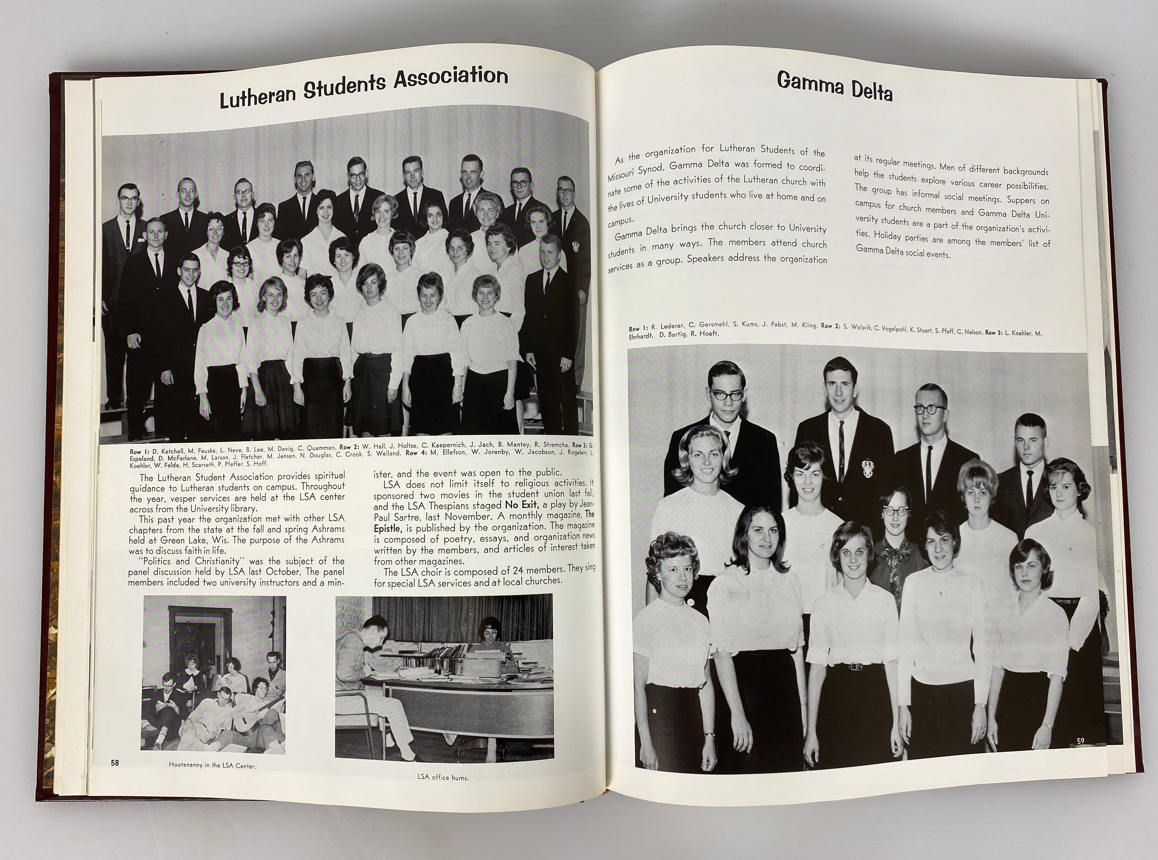 1965 Wisconsin State University La Crosse Yearbook HC