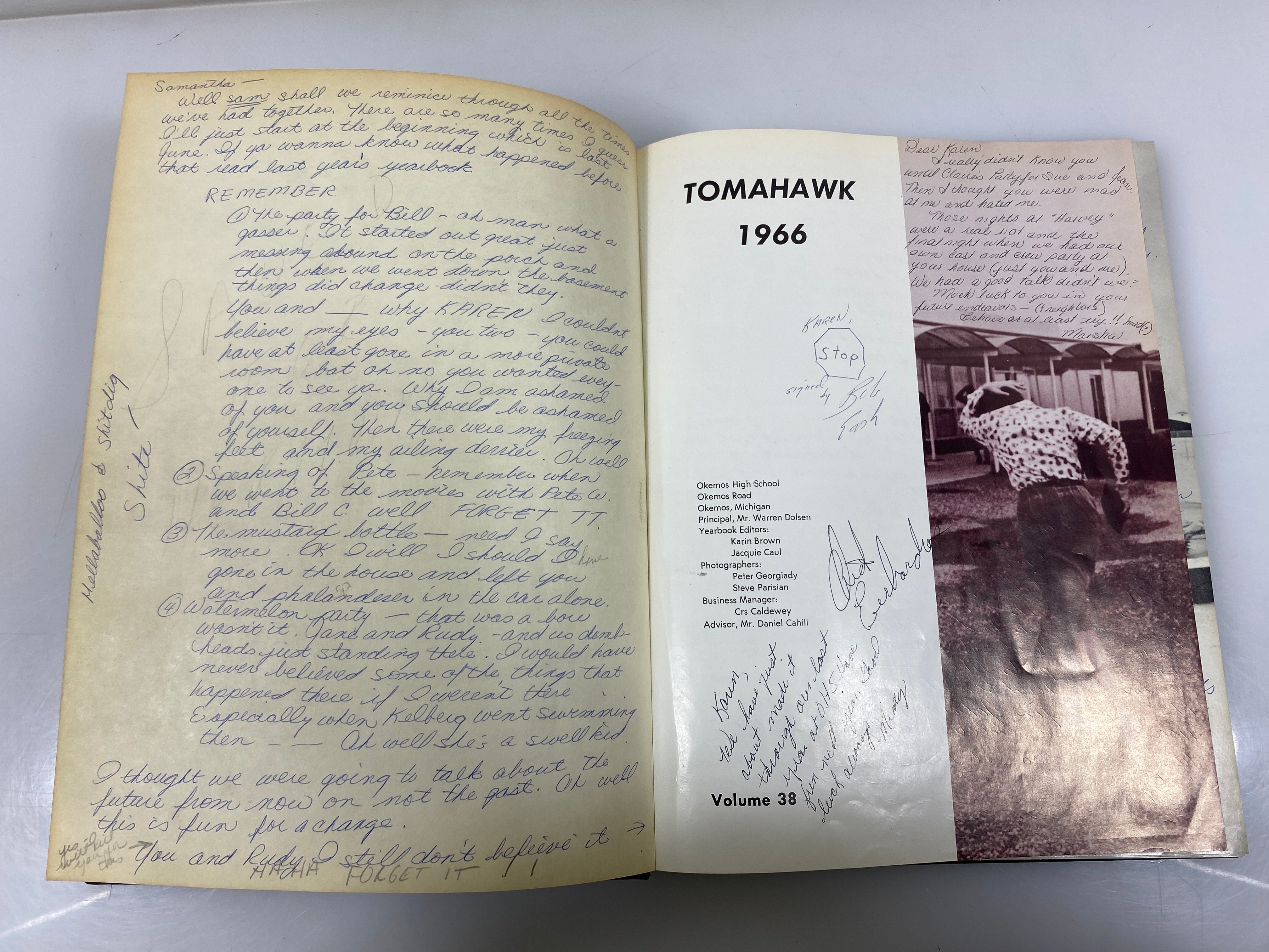 1966 Okemos High School Yearbook "Tomahawk" Okemos Michigan HC