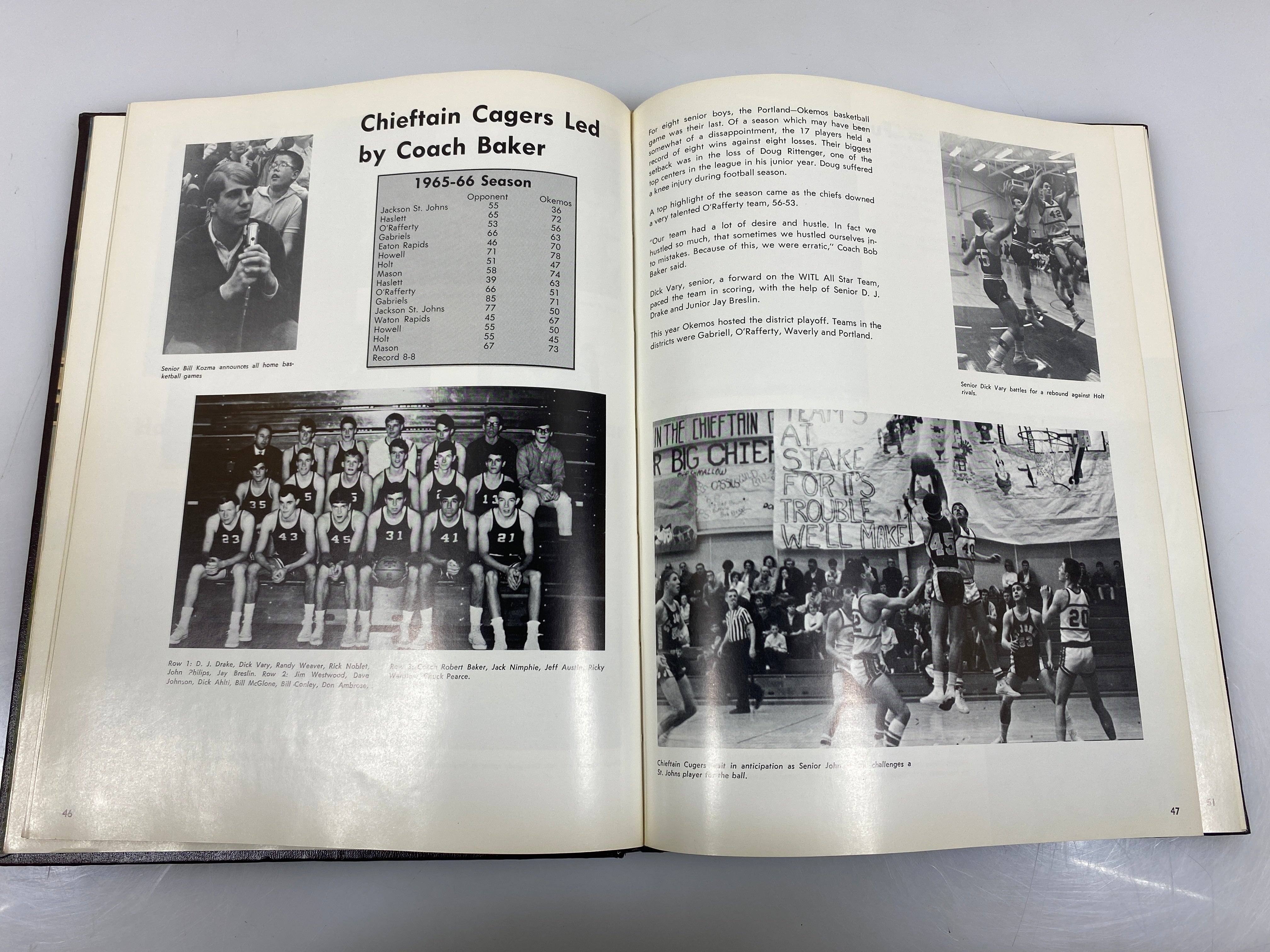 1966 Okemos High School Yearbook "Tomahawk" Okemos Michigan HC