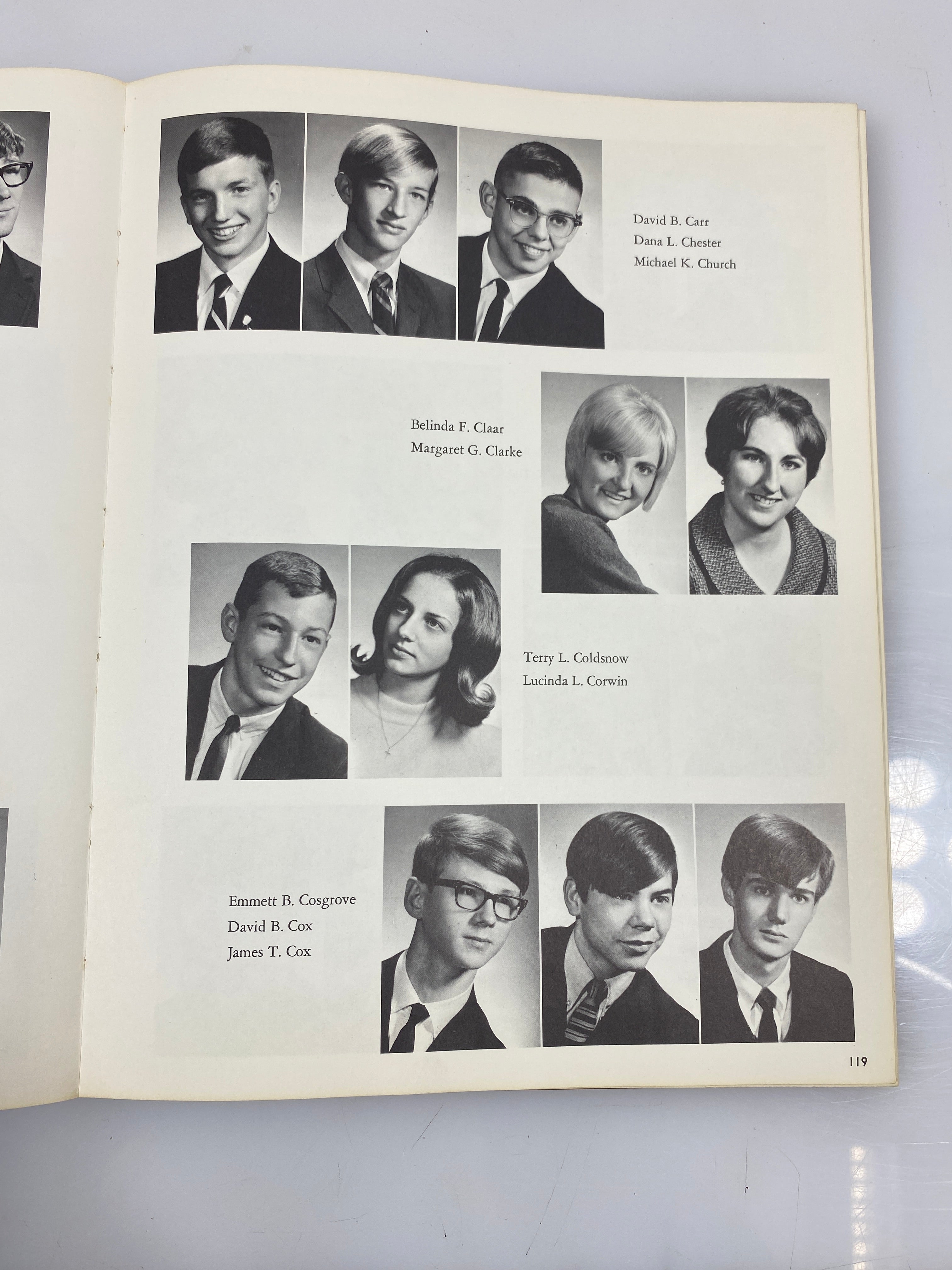 1967 Coldwater High School "Cardinal" Yearbook Coldwater Michigan HC