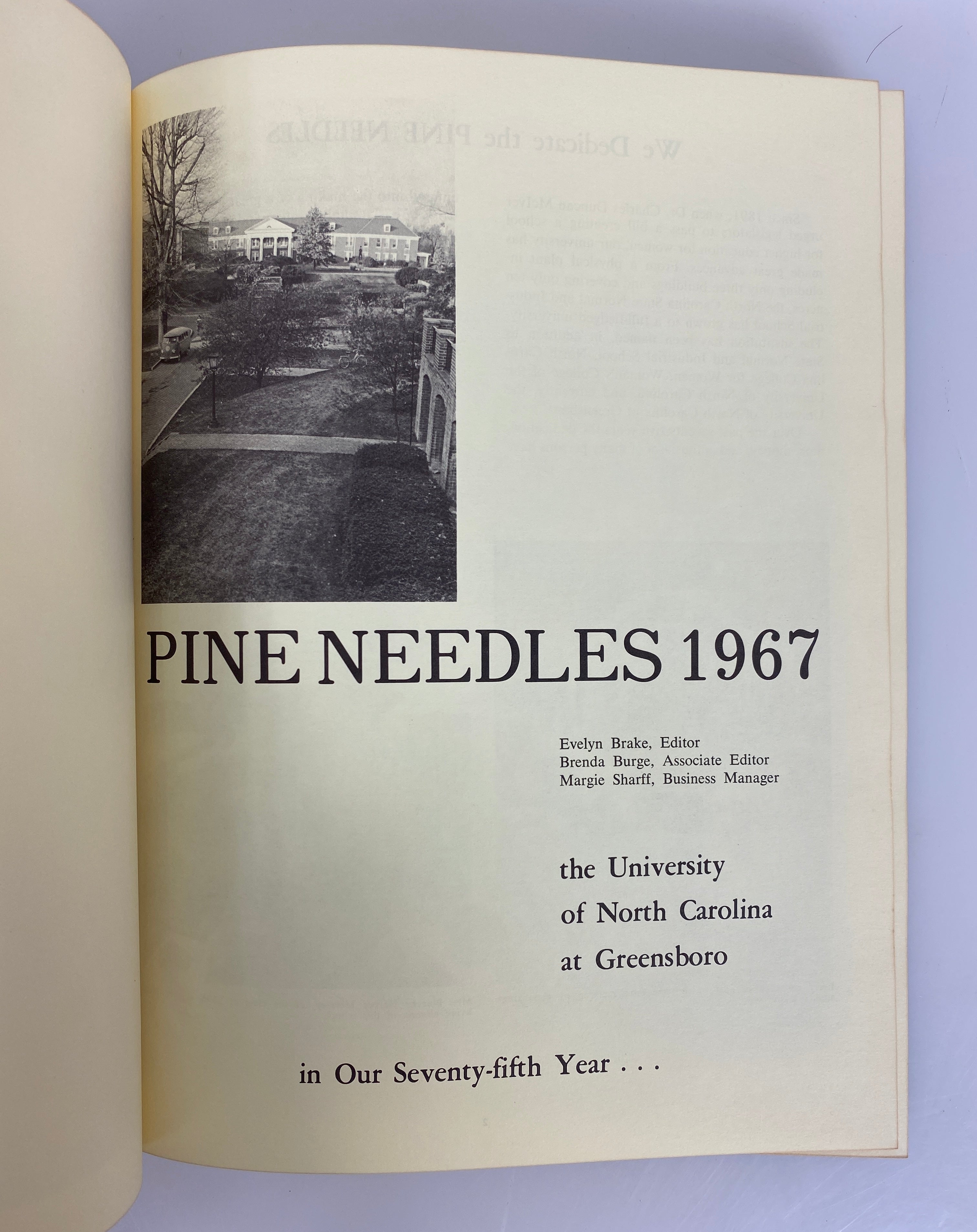 1967 University of North Carolina Greensboro "Pine Needles" Yearbook HC