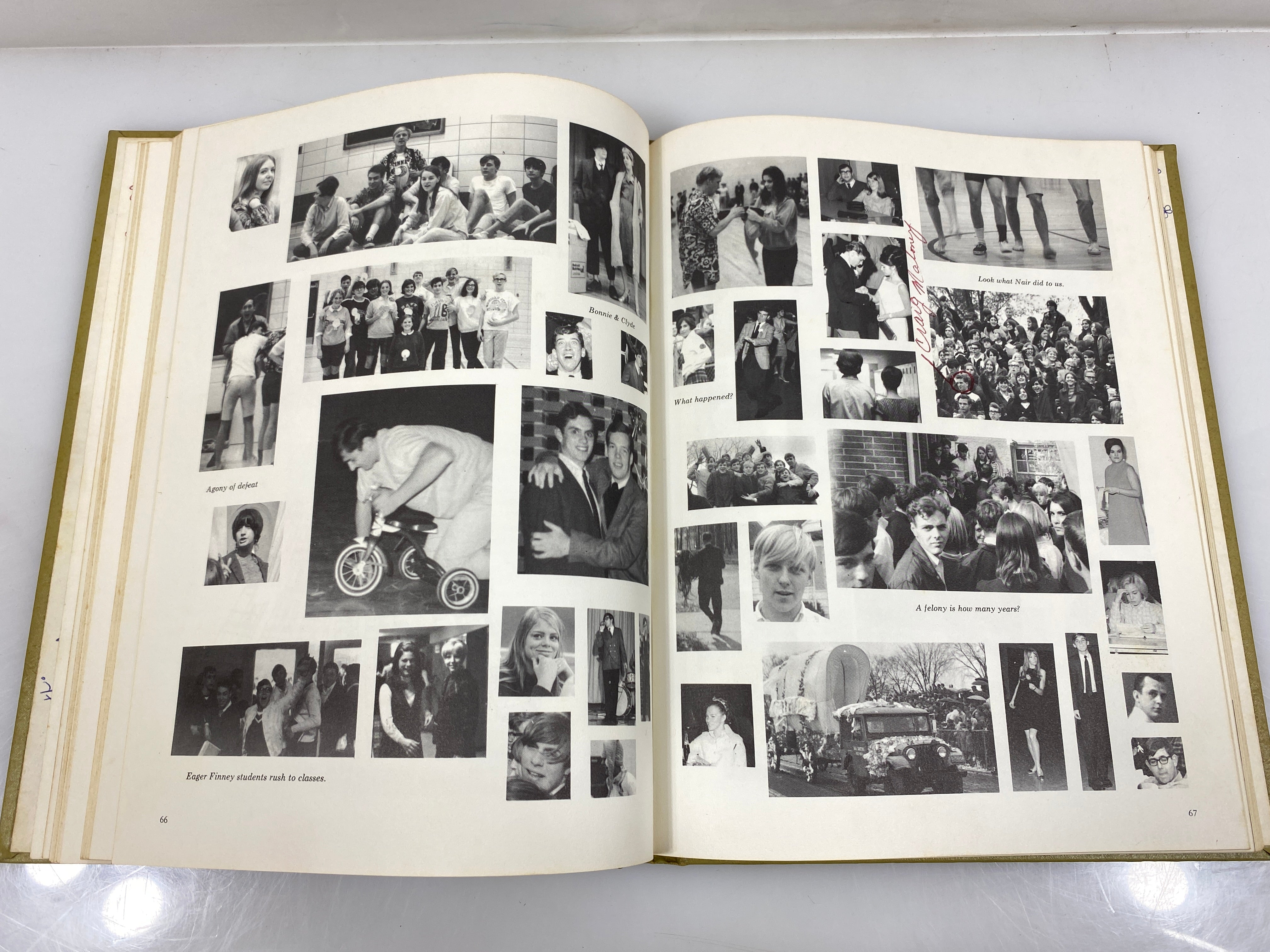 1968 "Cairngorm" Finney Jr. Sr. High School Yearbook Detroit MI HC