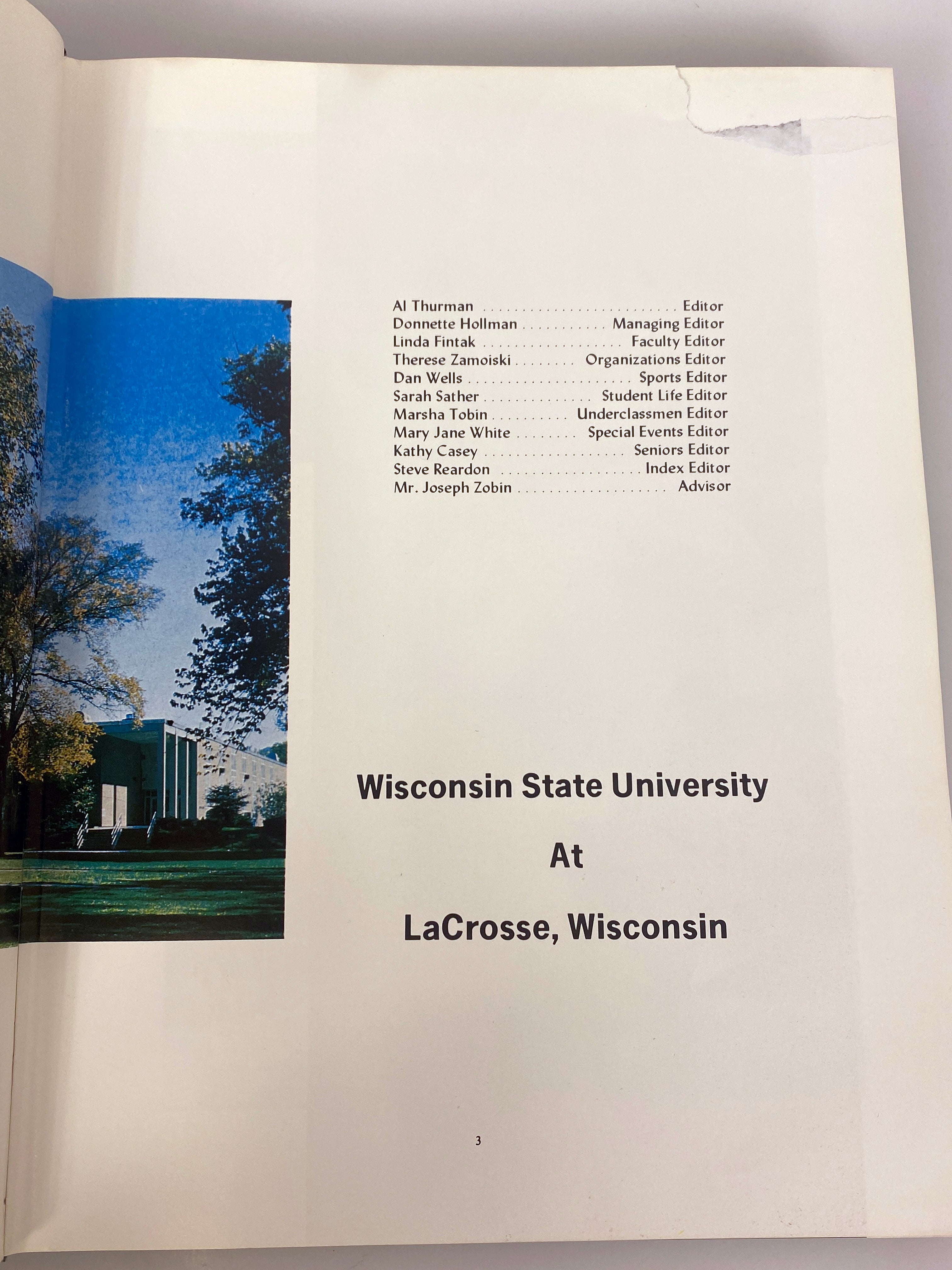 1968 Wisconsin State University at LaCrosse Yearbook HC