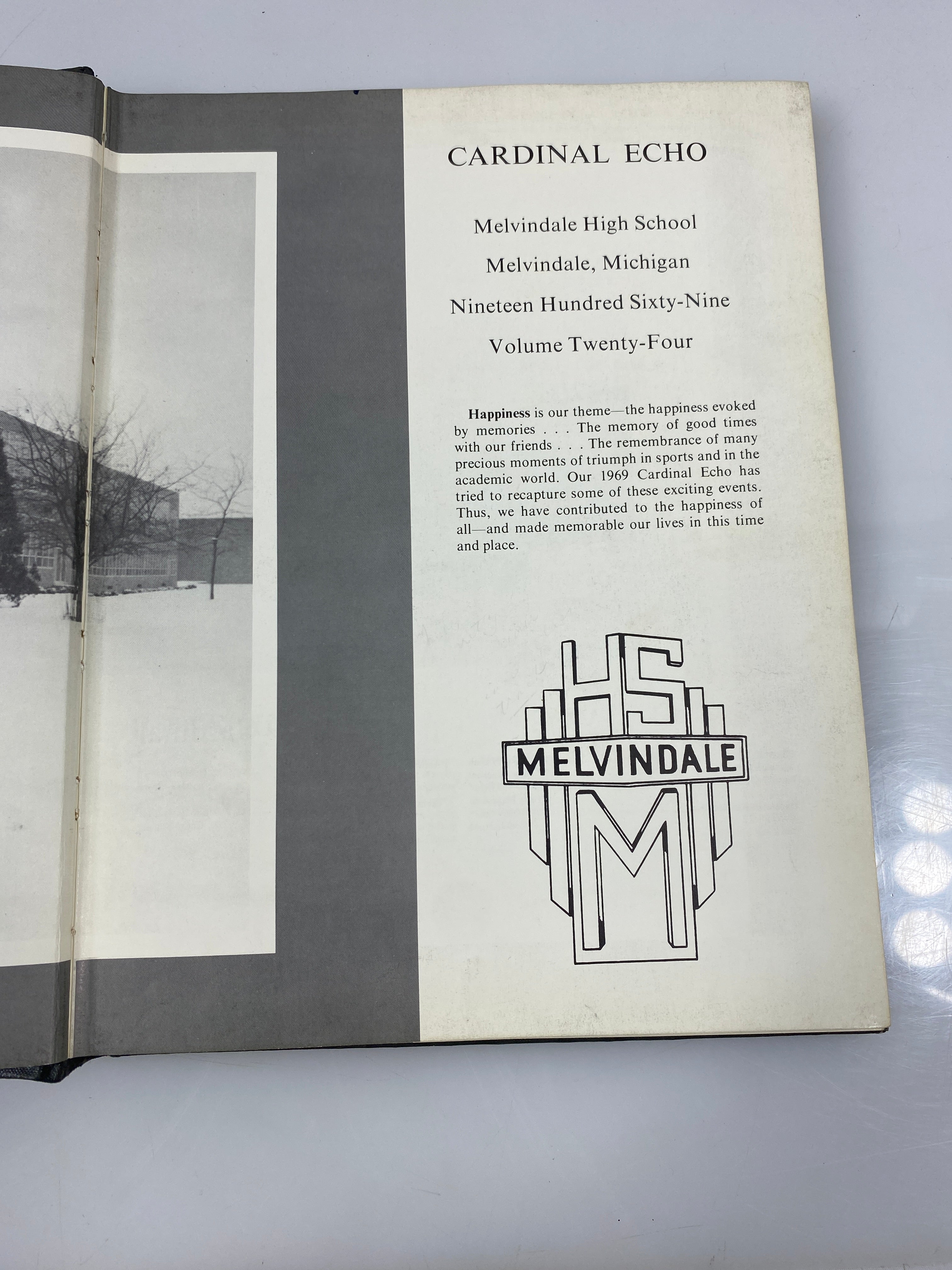 1969 "Cardinal Echo" Melvindale High School Yearbook Melvindale, MI HC