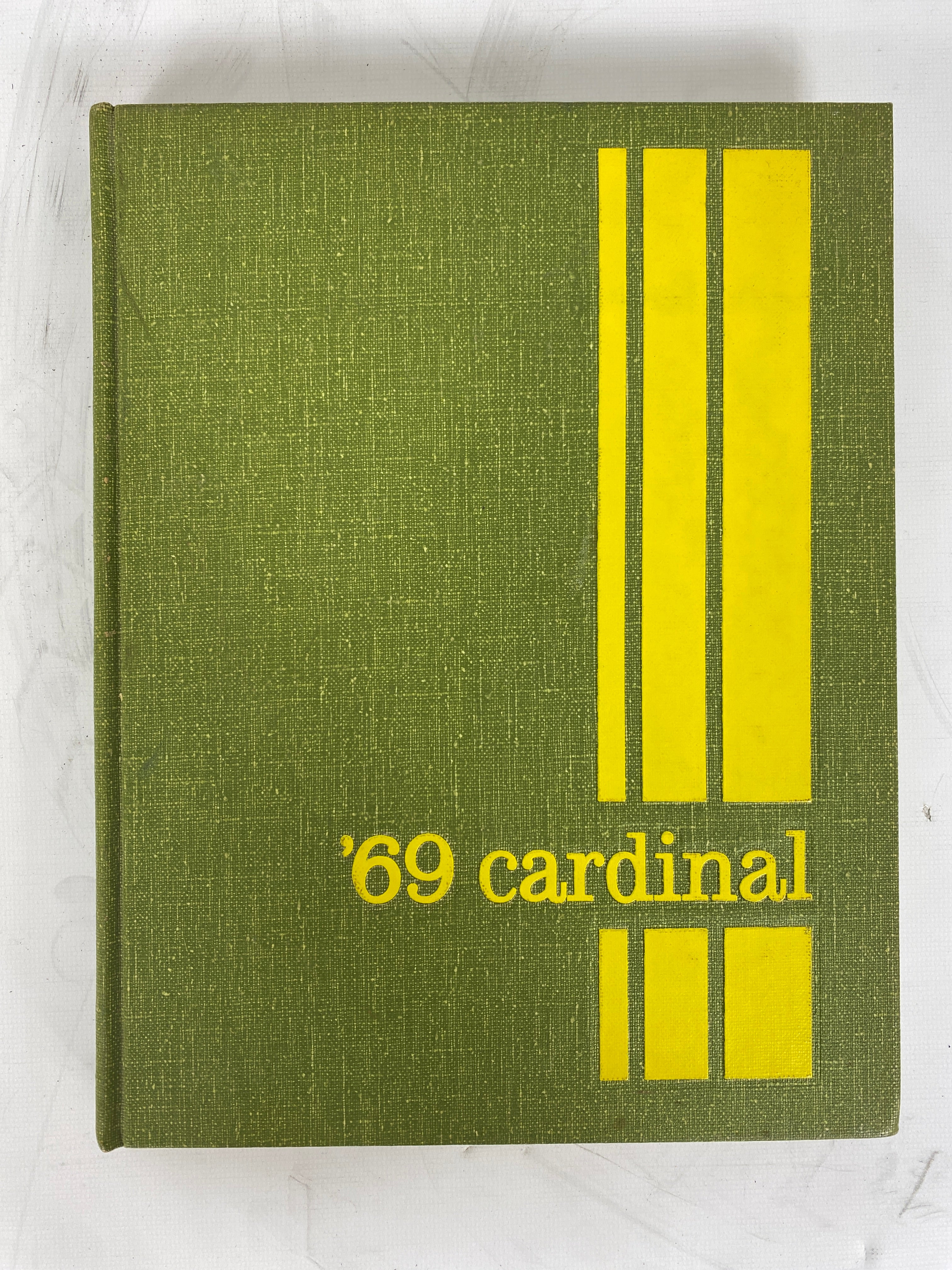 1969 Coldwater High School "Cardinal" Yearbook Coldwater Michigan HC