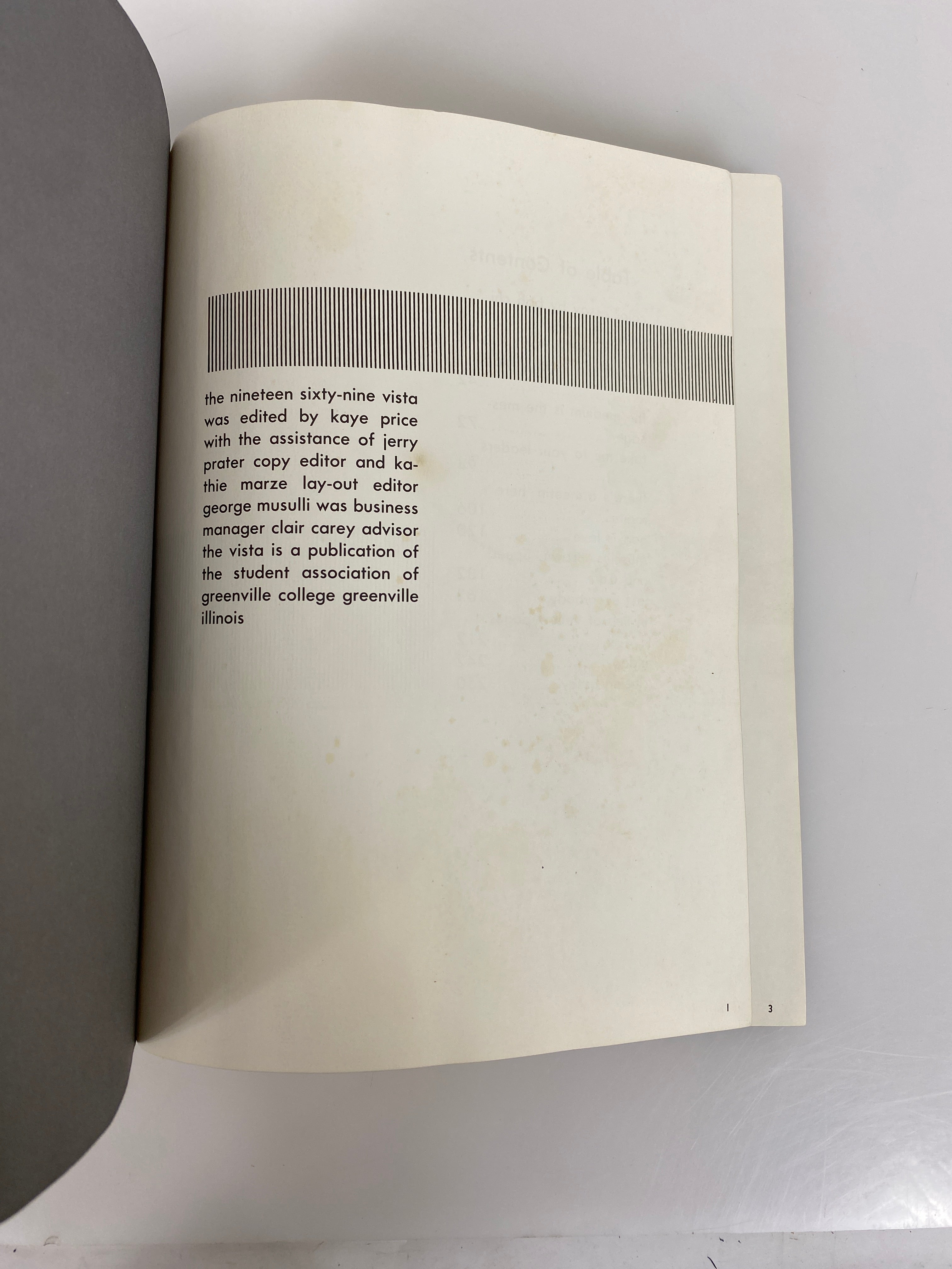 1969 Greenville College Yearbook Greenville Illinois HC