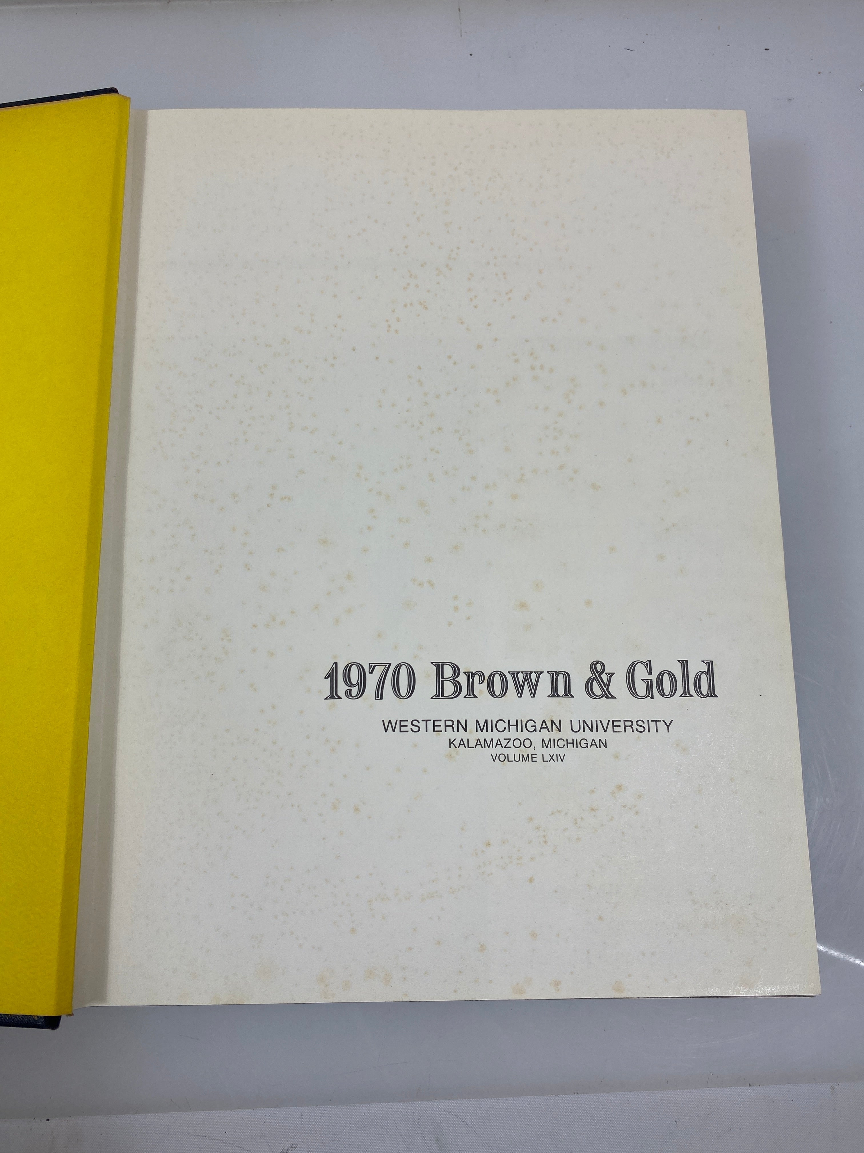 1970 "Brown & Gold" Western Michigan University Yearbook Kalamazoo MI HC