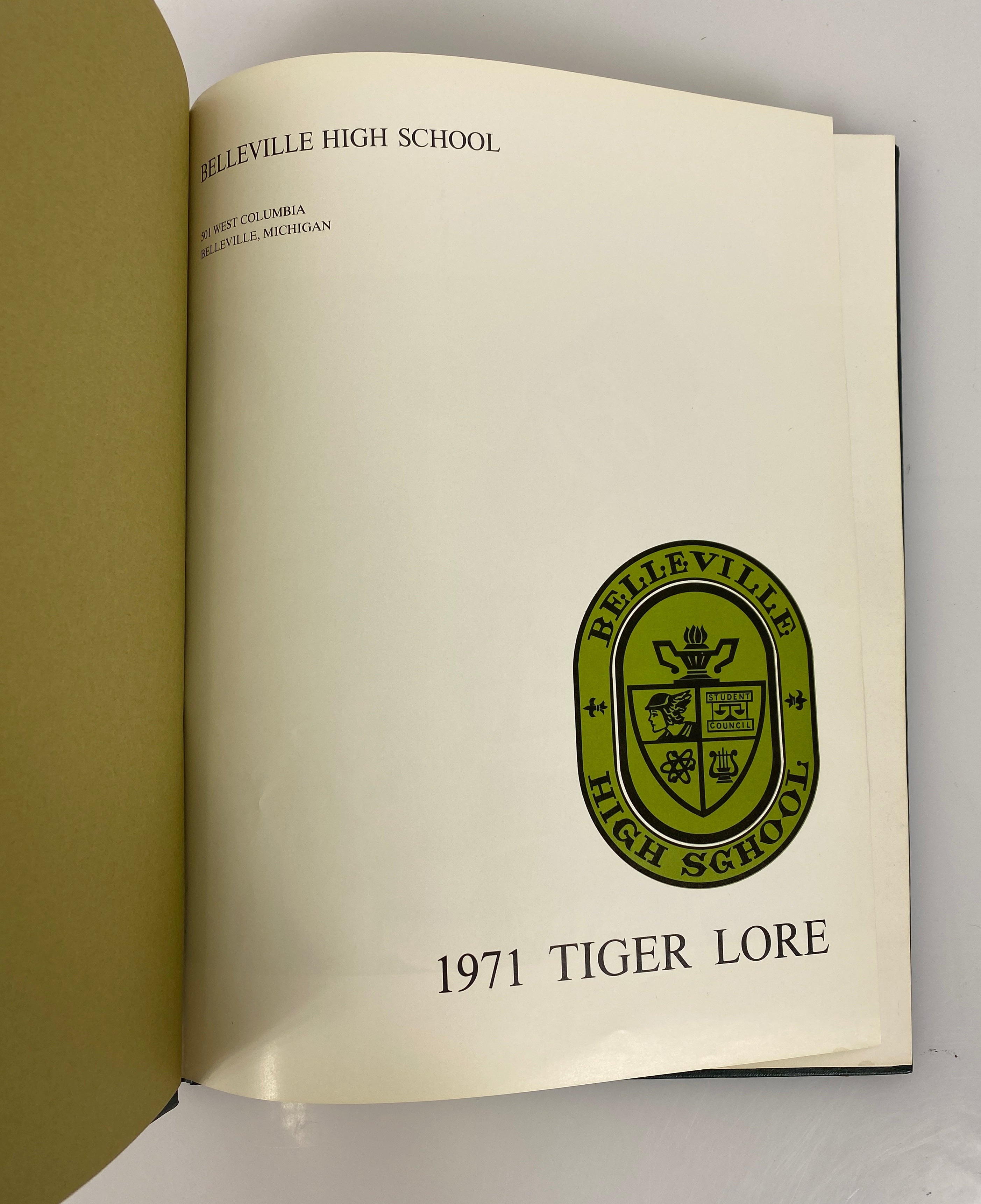 1971 Belleville High School Yearbook Belleville Michigan HC