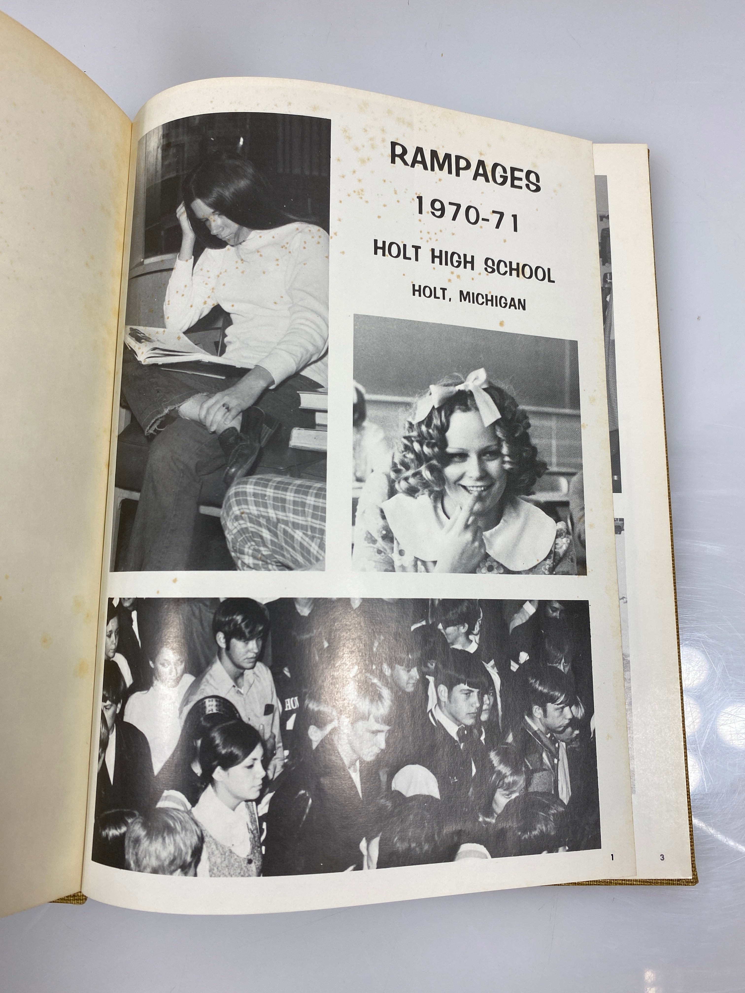 1971 "Rampages" Holt High School Yearbook Holt Michigan HC