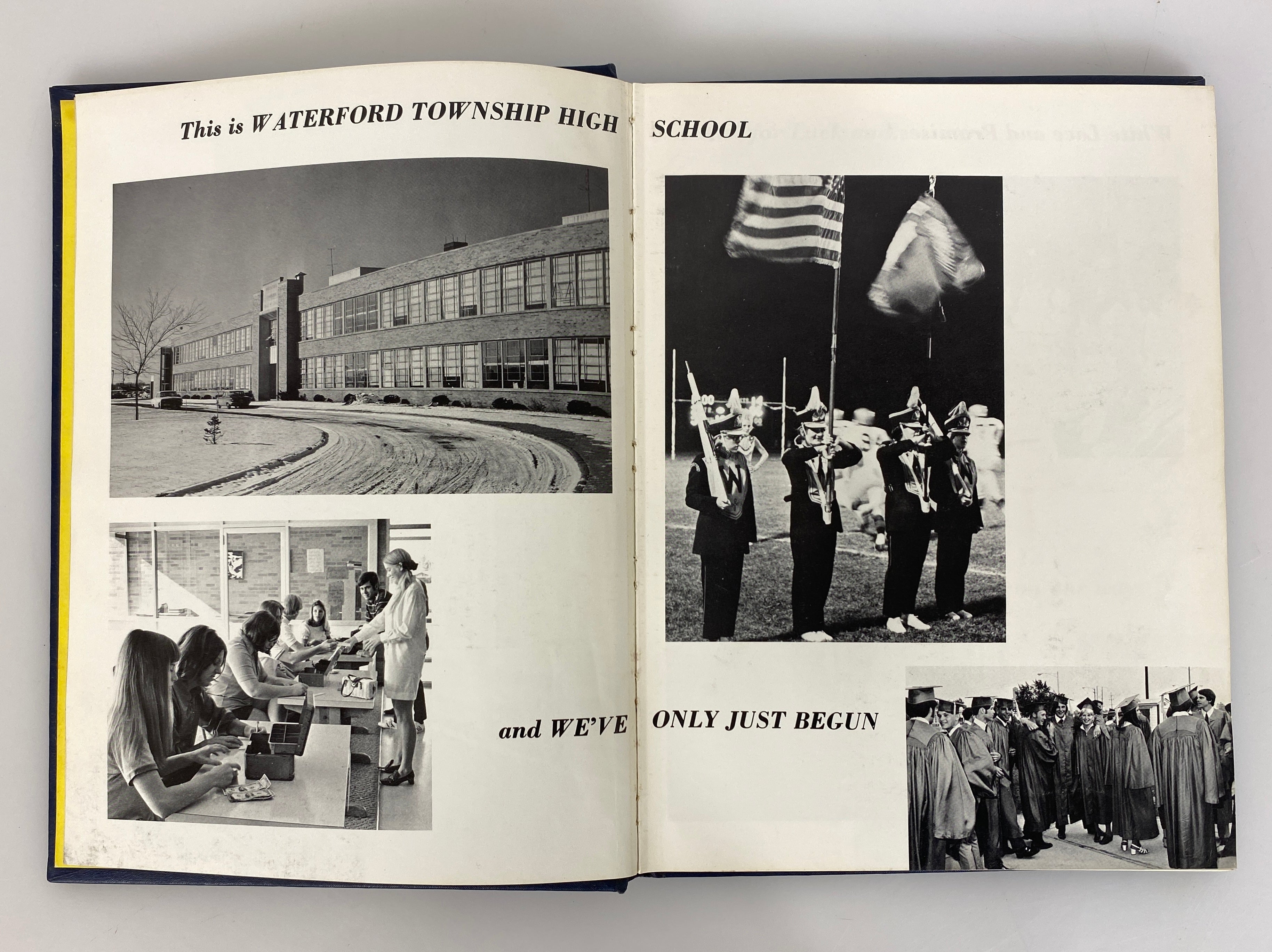 1971 Waterford Township High School "Waterlog" Yearbook Michigan HC