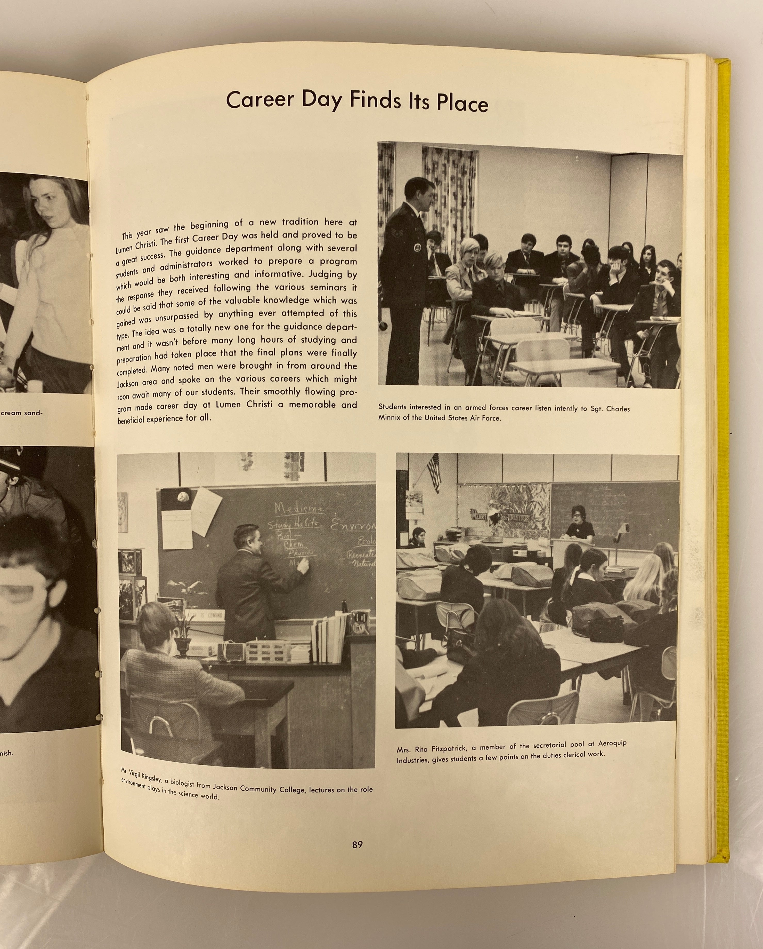1972 Lumen Christi High School Yearbook Jackson Michigan HC