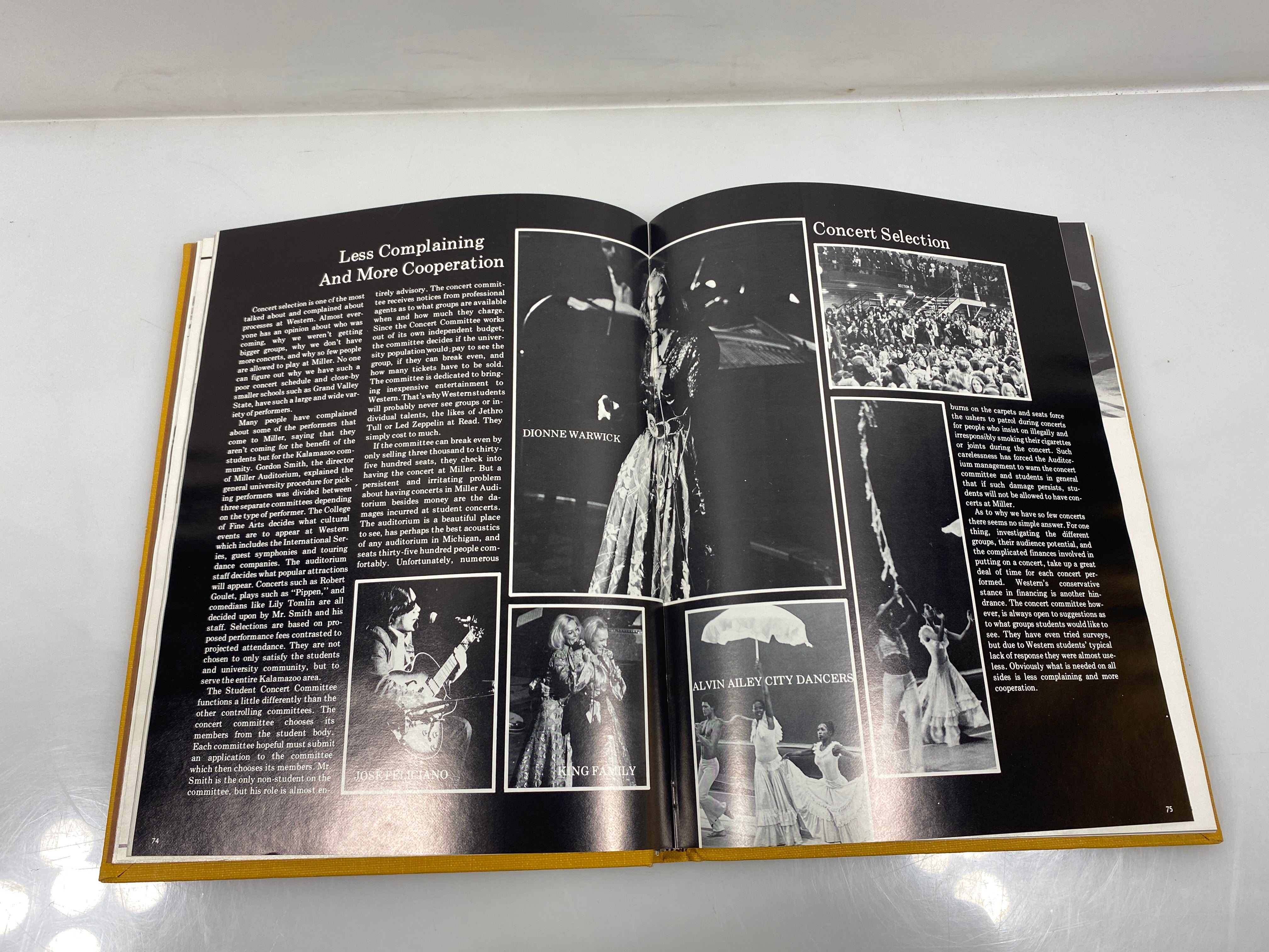 1975 "Threshold" Western Michigan University Yearbook Kalamazoo MI HC