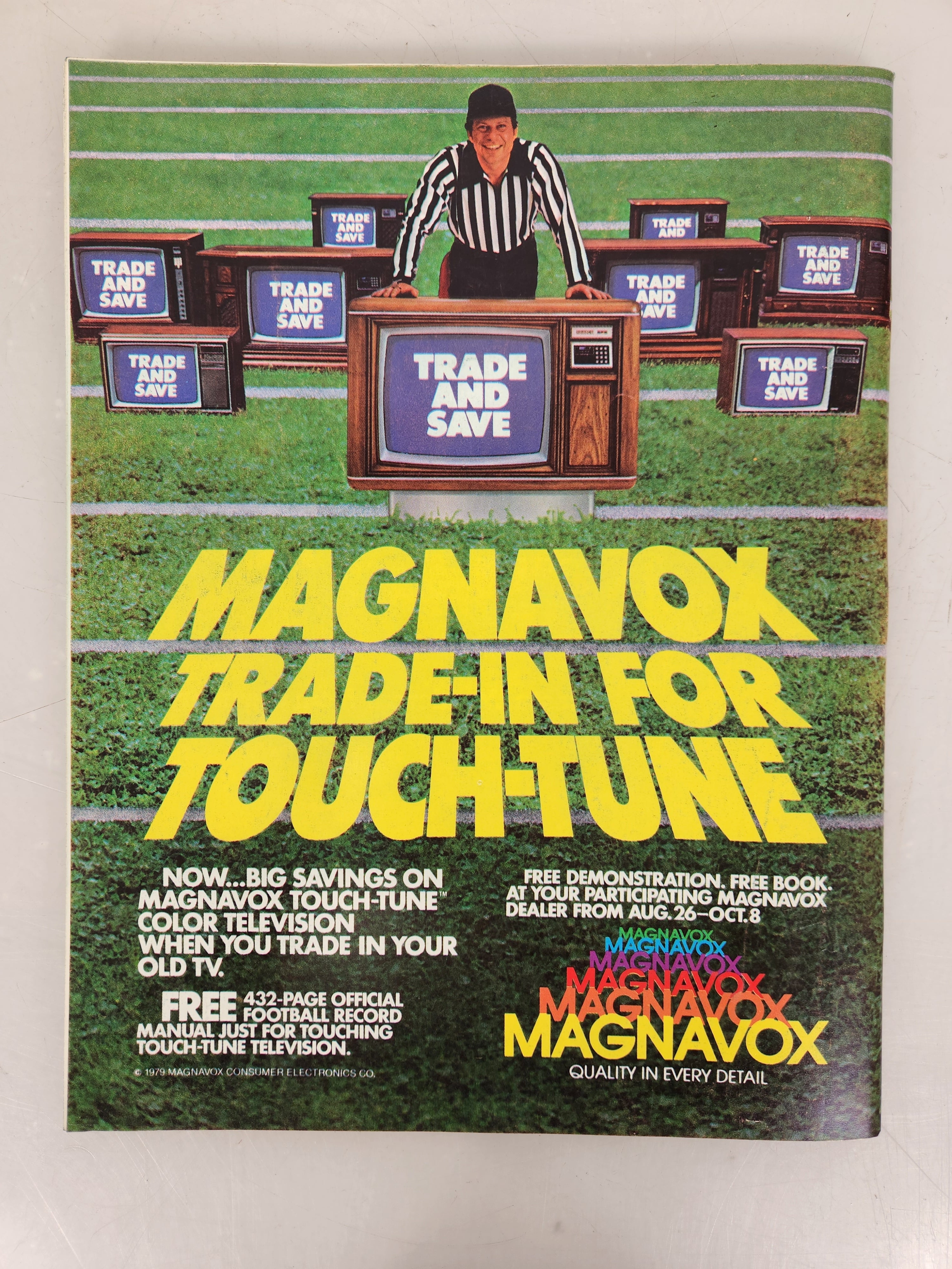 1979 Michigan State vs Miami Spartan Stadium Sideliner Football Program