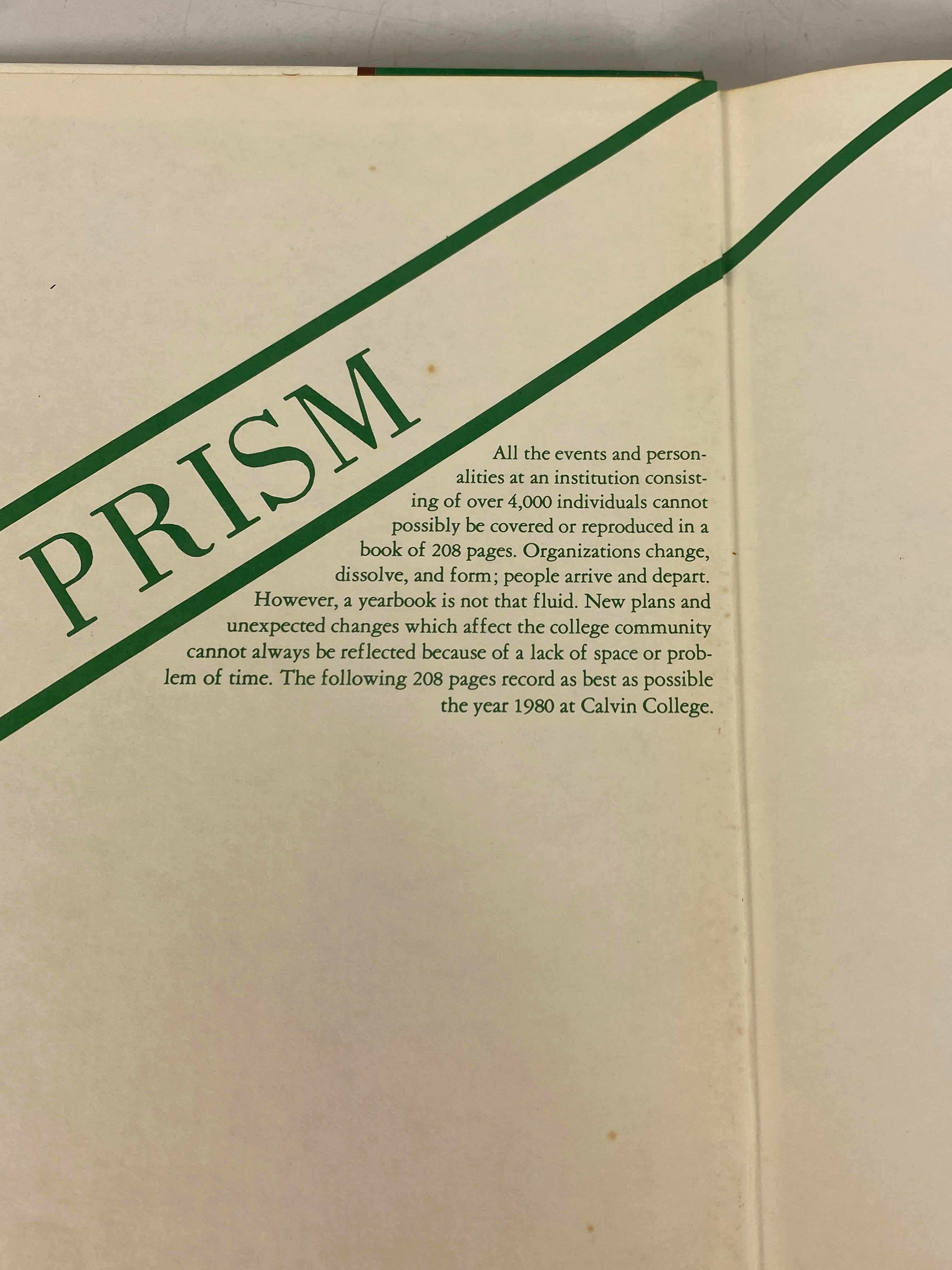 1980 Calvin College Yearbook Grand Rapids Michigan HC