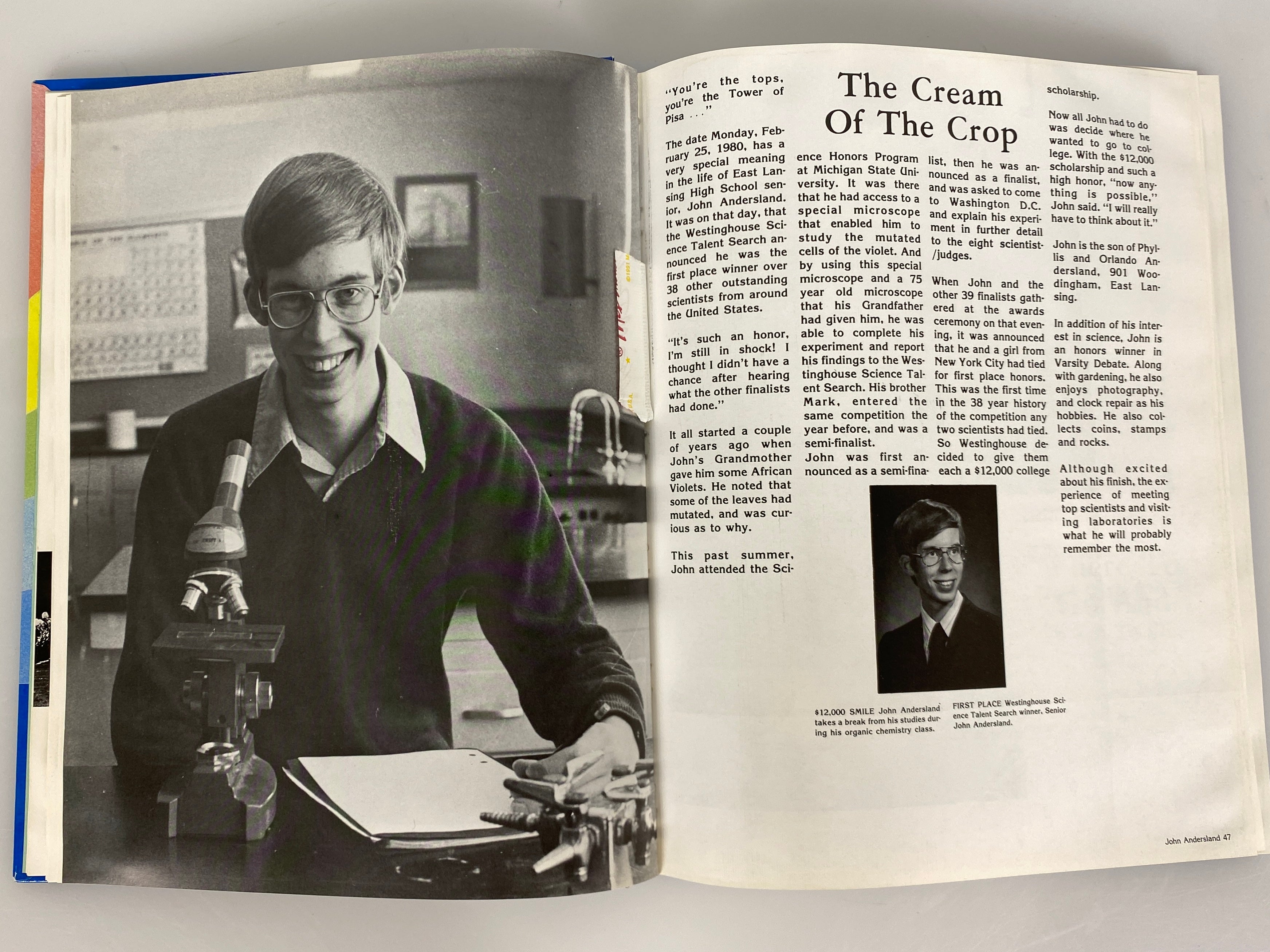 1980 East Lansing High School Yearbook "Ceniad" HC