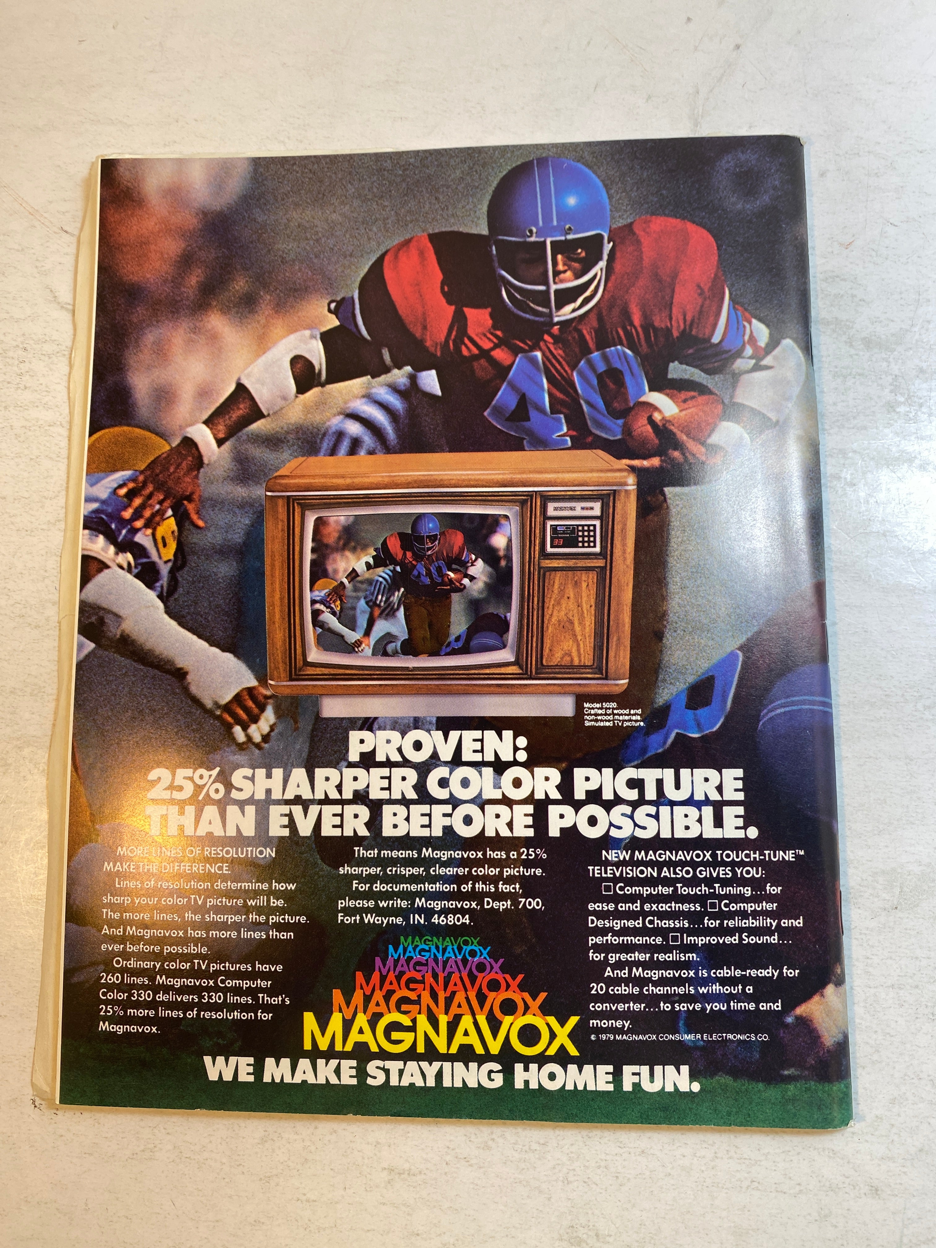 1980 Michigan State vs Wisconsin Spartan Sideliner Football Program