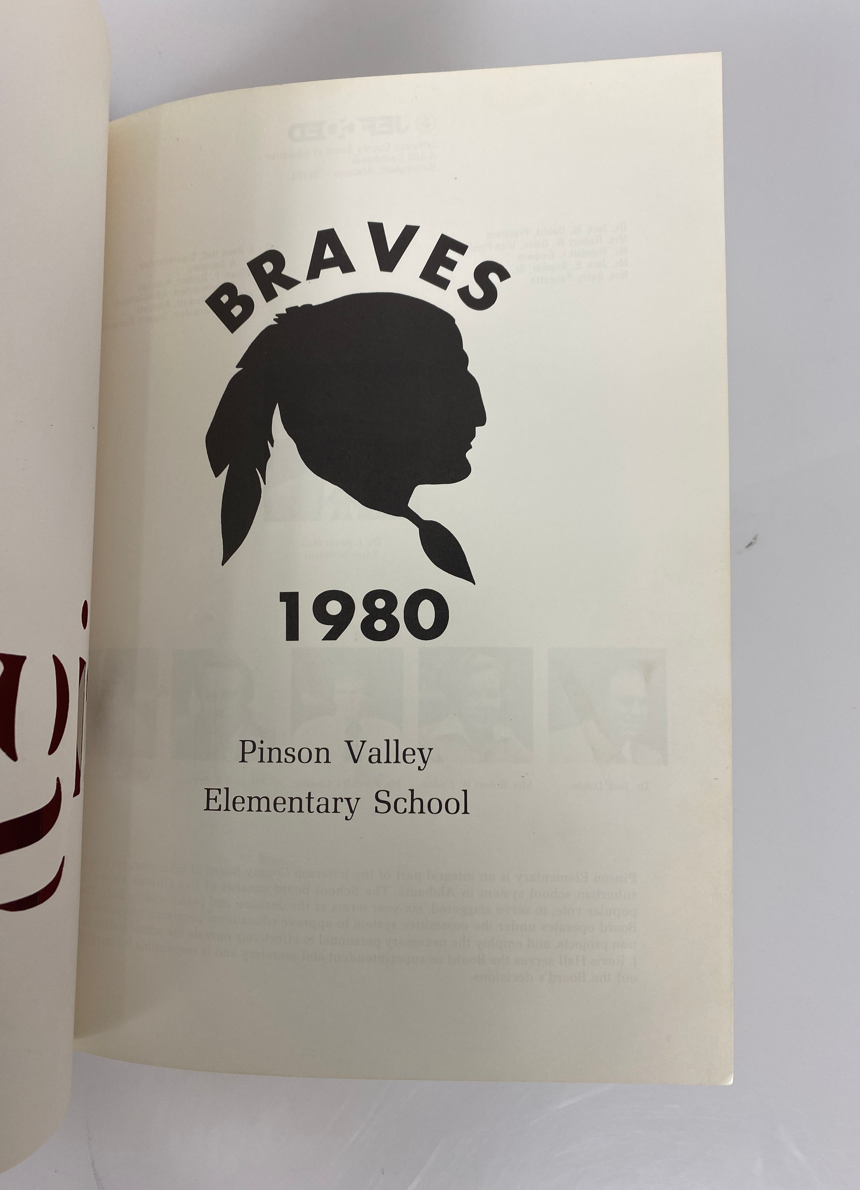 1980 Pinson Valley Elementary School Yearbook Jefferson County Alabama HC