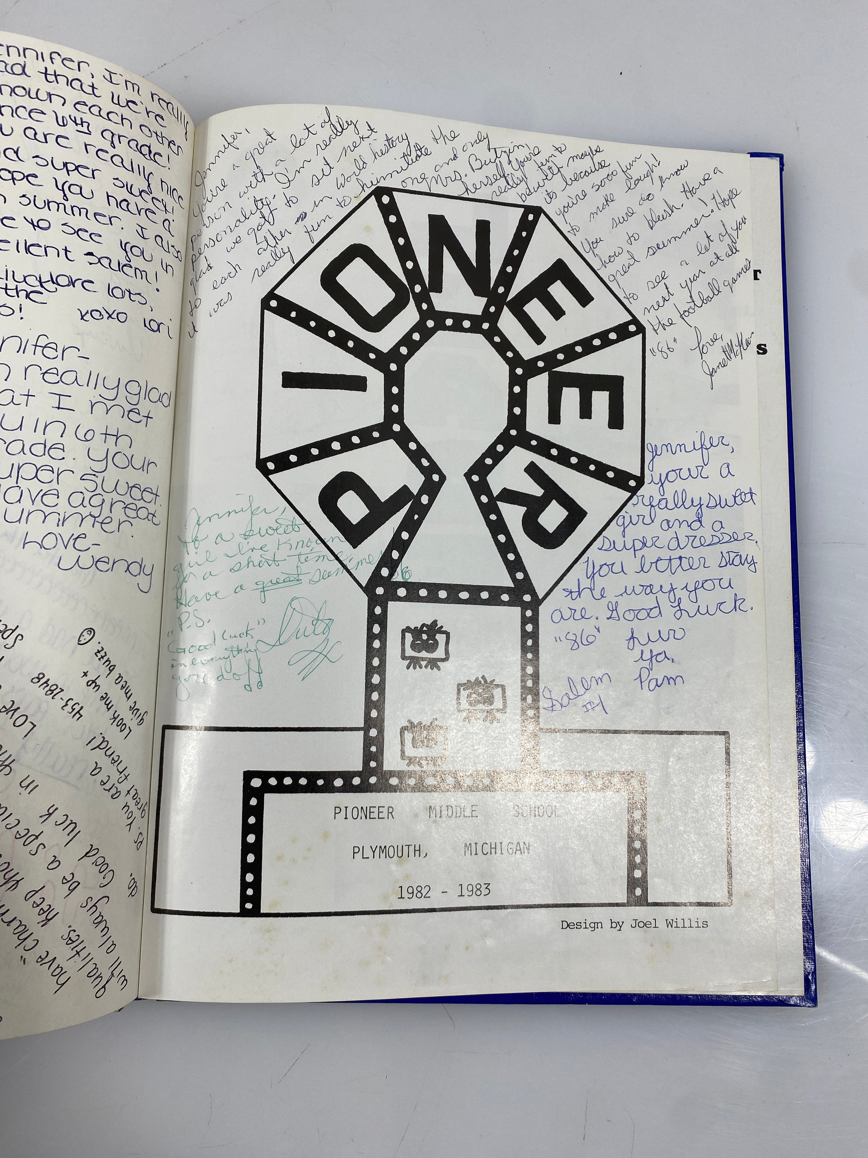 1983 Pioneer Middle School Yearbook Plymouth, Michigan HC