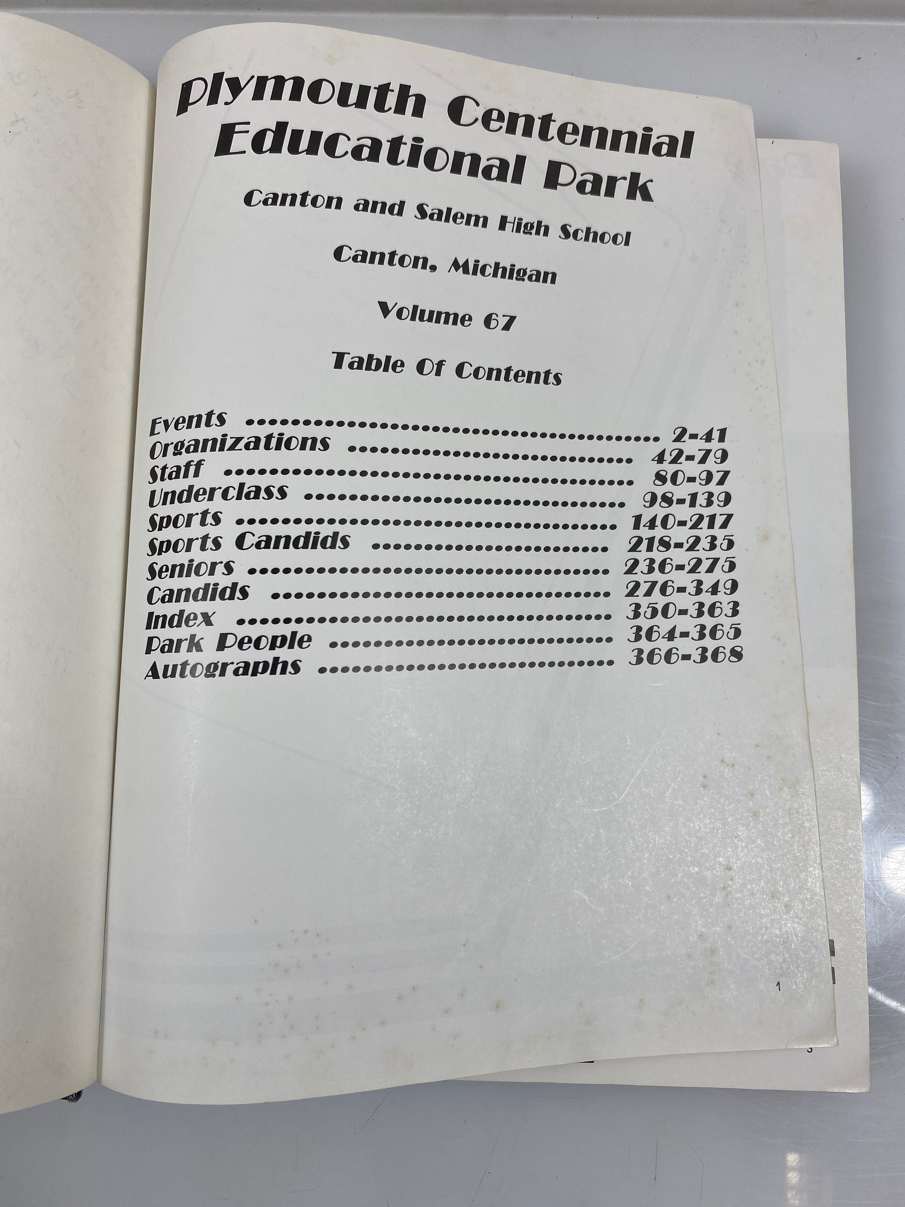 1984 Canton & Salem High School Yearbook Canton Michigan HC