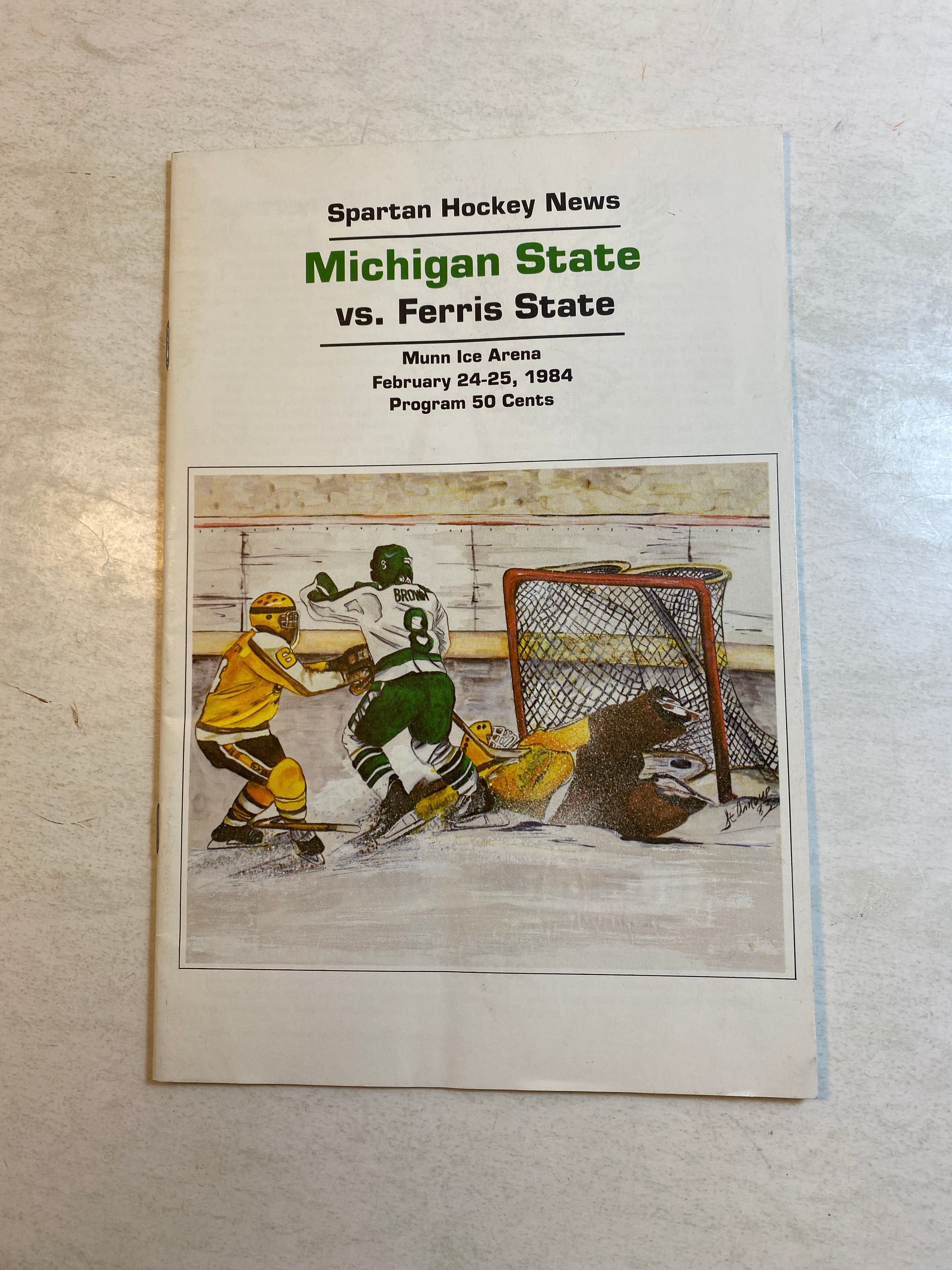 1984 Michigan State vs Ferris State Hockey Program