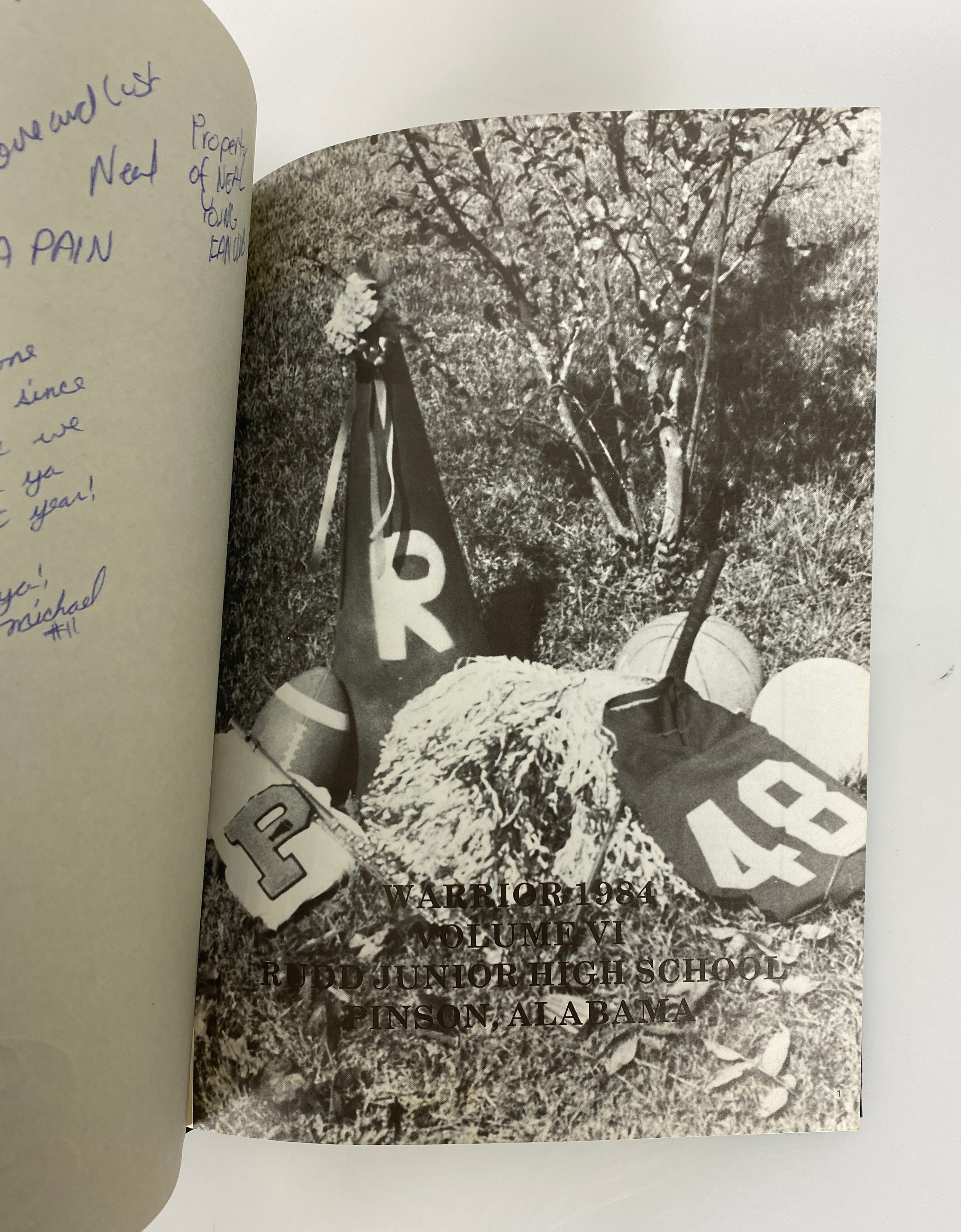1984 Rudd Junior High School Yearbook Pinson Alabama HC
