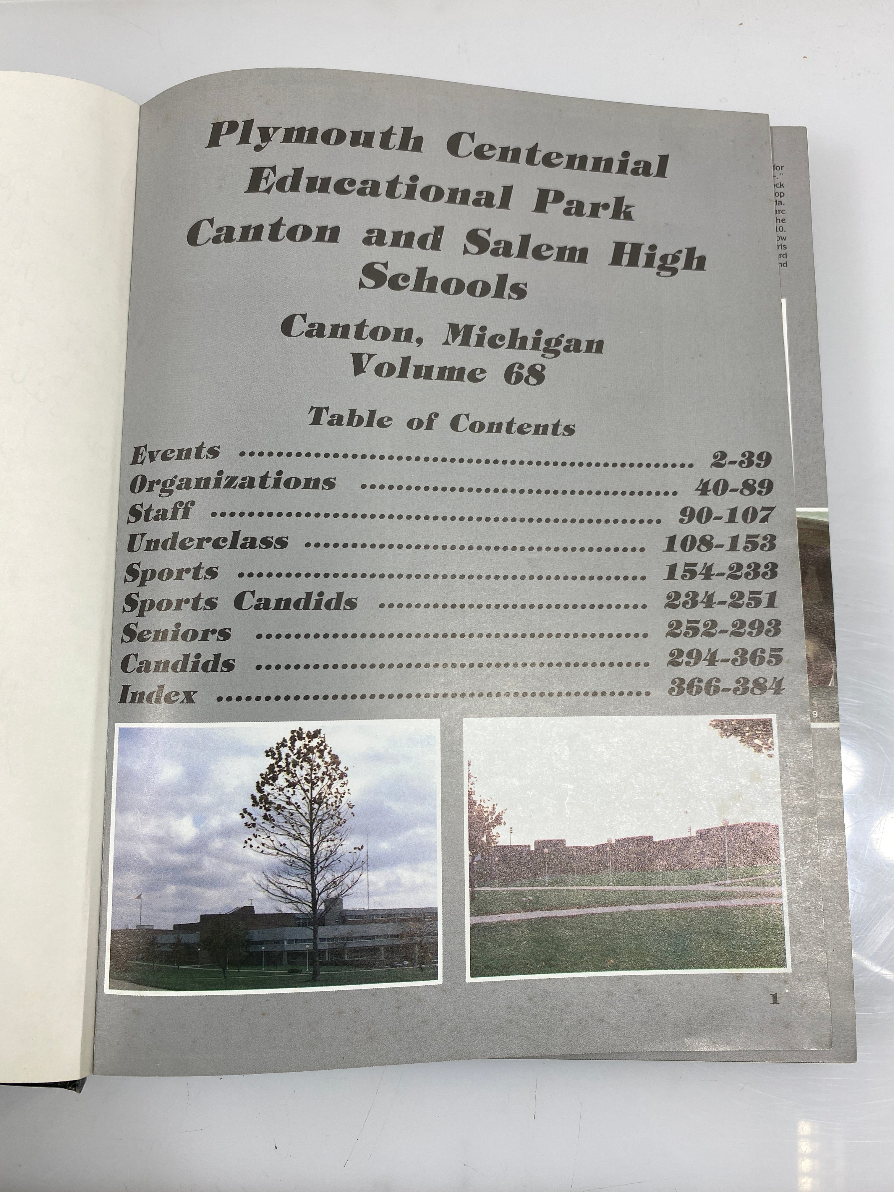 1985 Canton & Salem High Schools Yearbook Canton Michigan HC