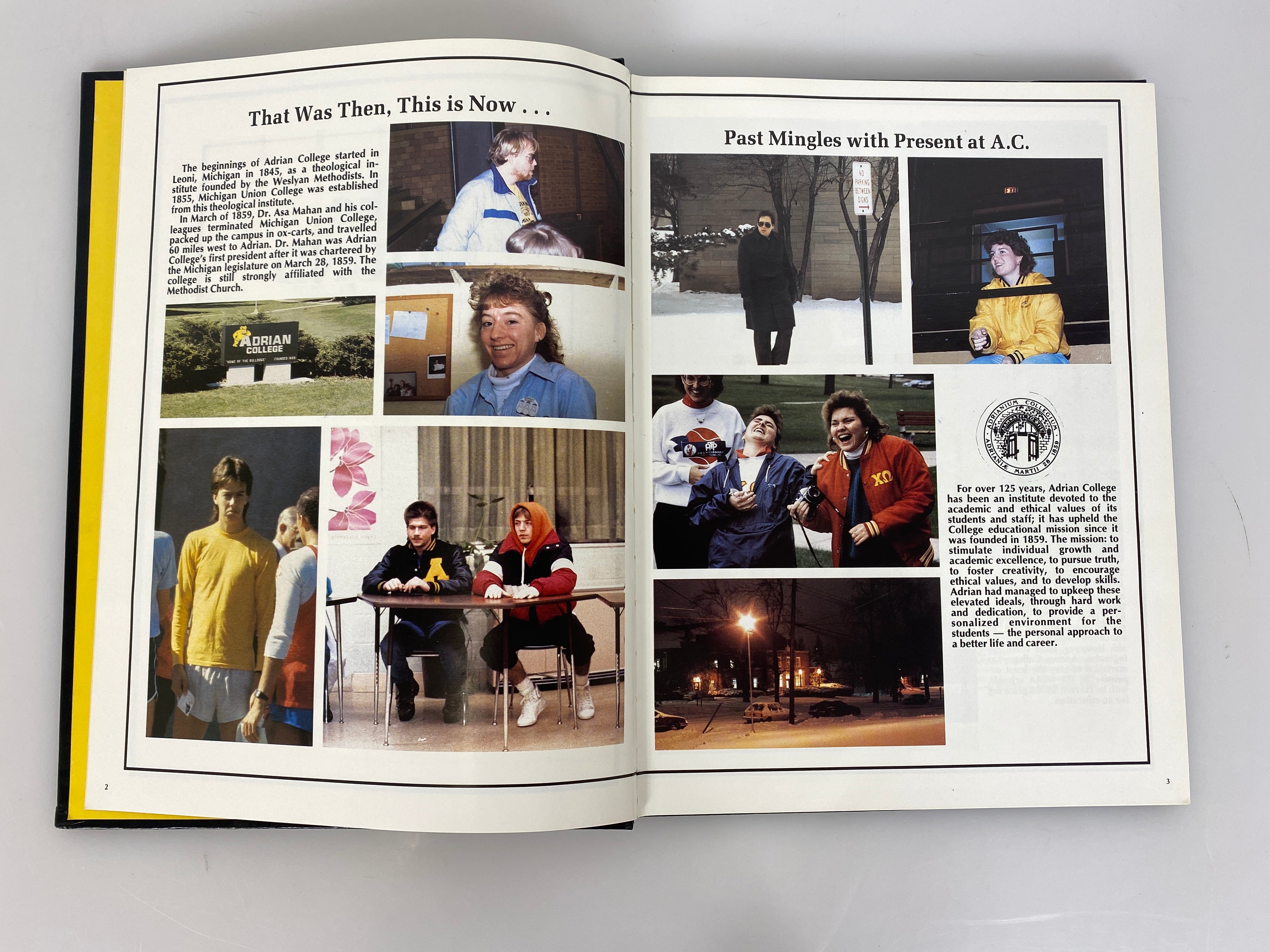 1987 Adrian College Yearbook "The Mound" Adrian Michigan HC