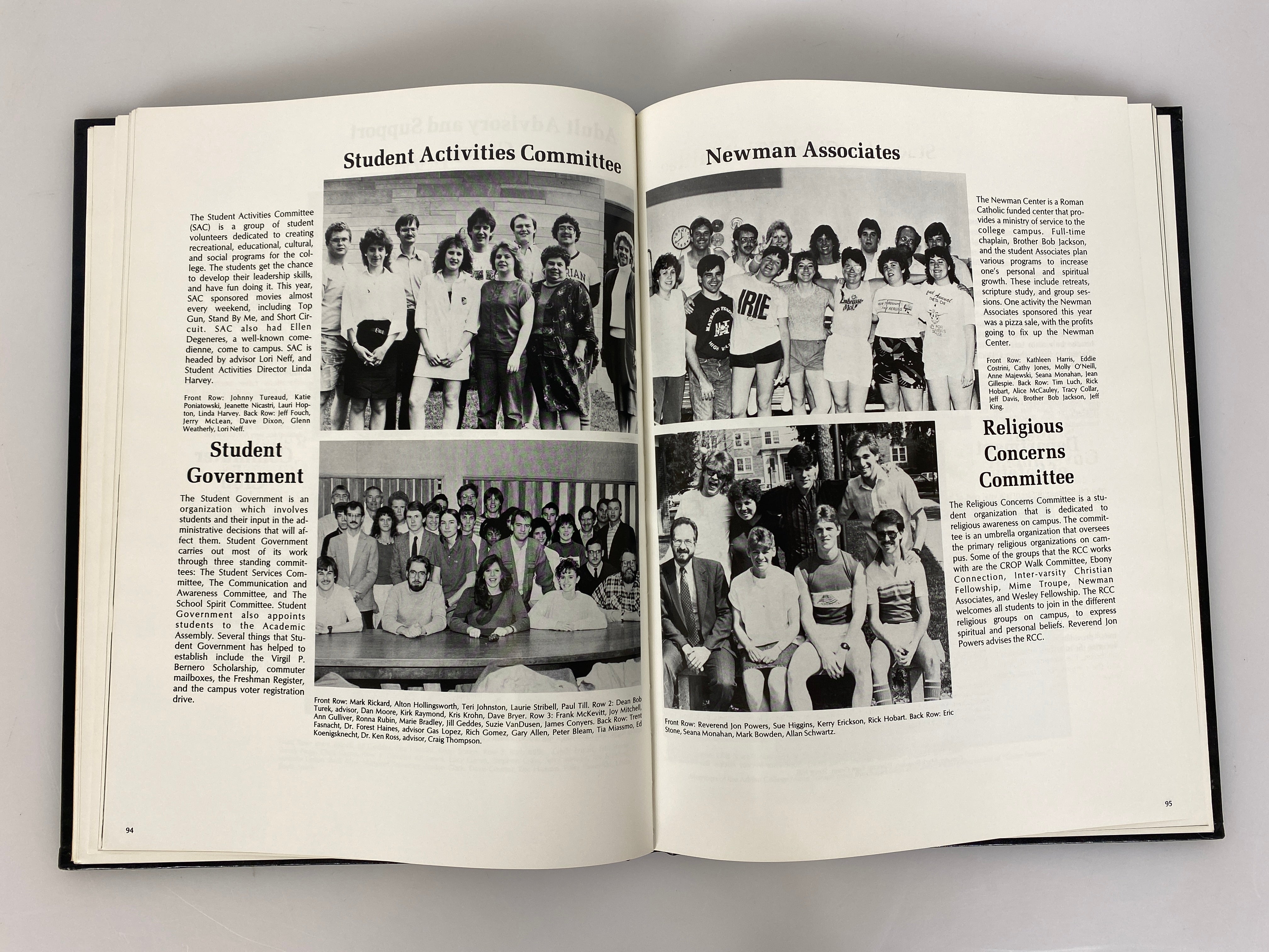 1987 Adrian College Yearbook "The Mound" Adrian Michigan HC