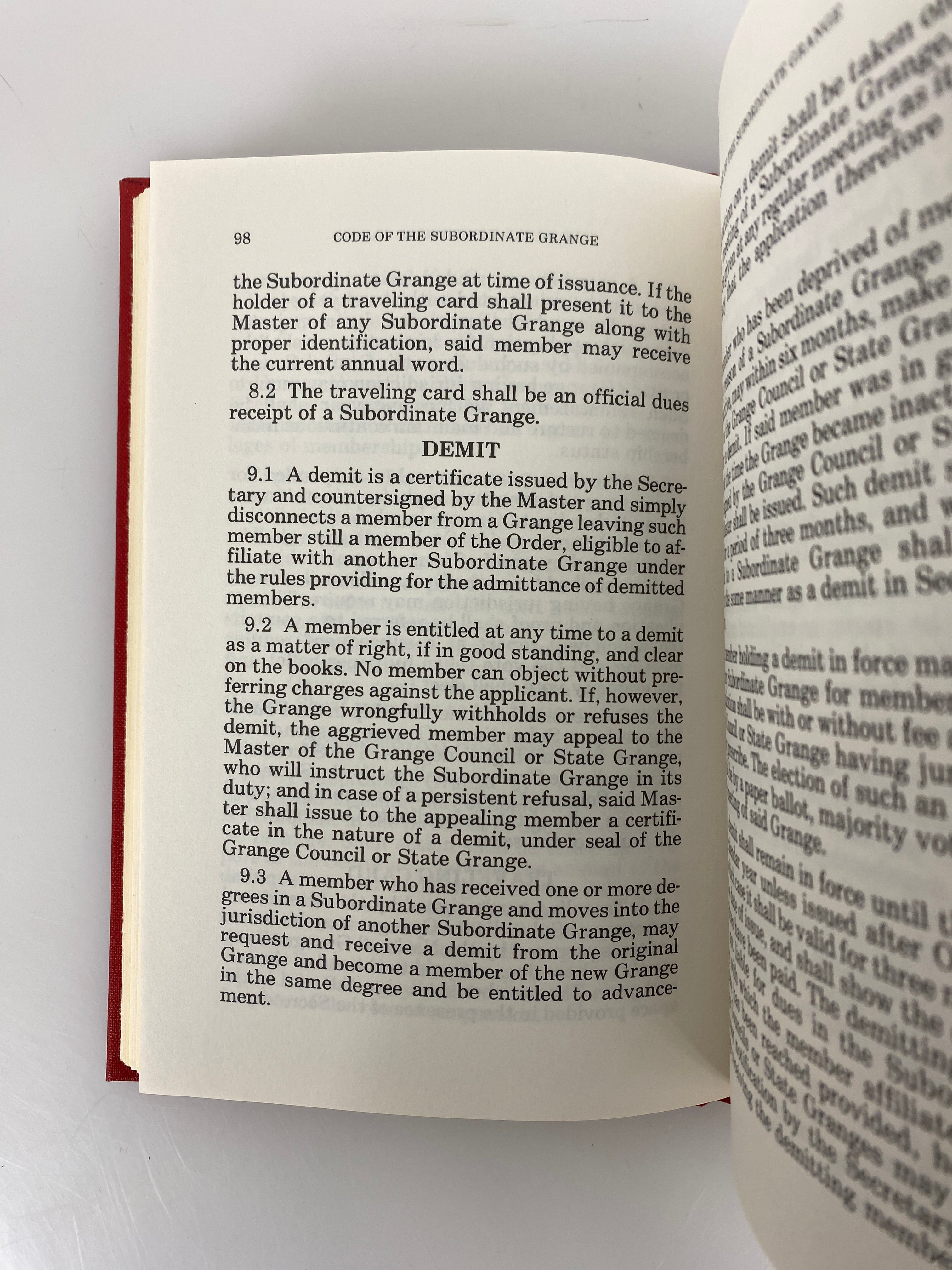 1987 Digest of Laws National Grange Order of Patrons of Husbandry HC