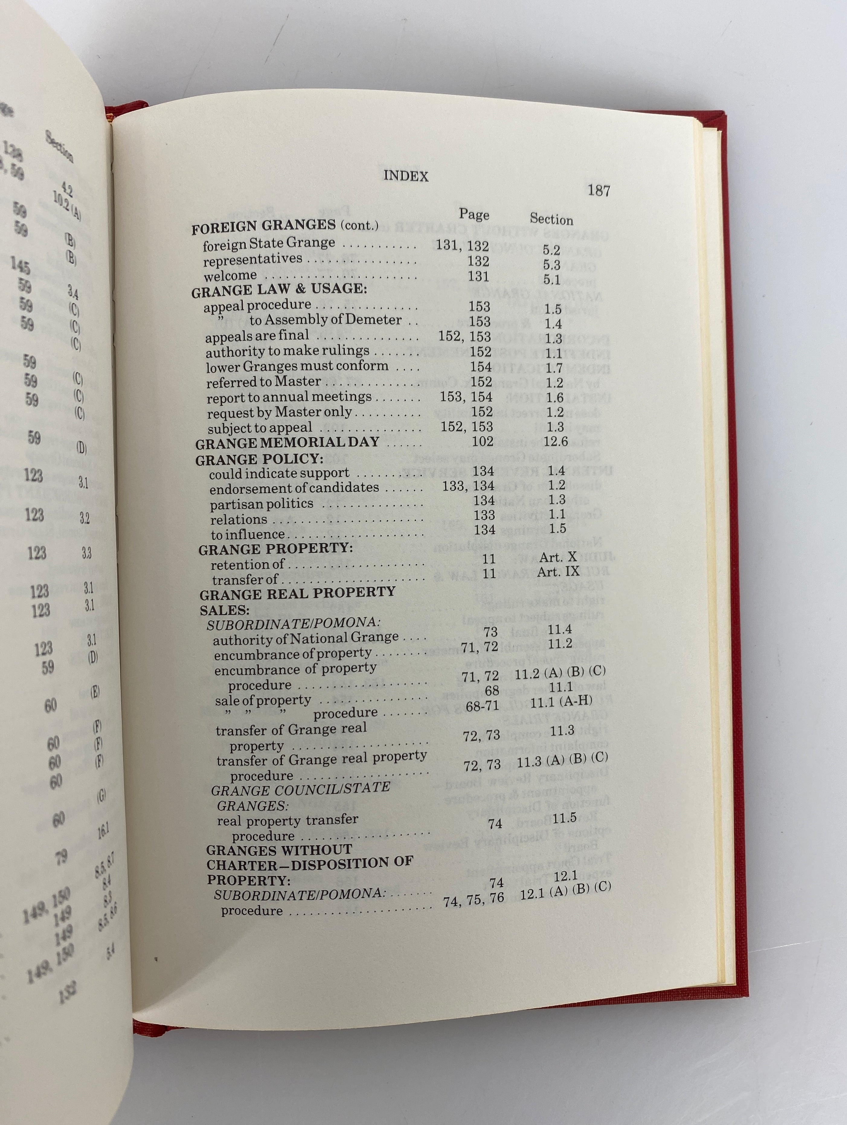 1987 Digest of Laws National Grange Order of Patrons of Husbandry HC