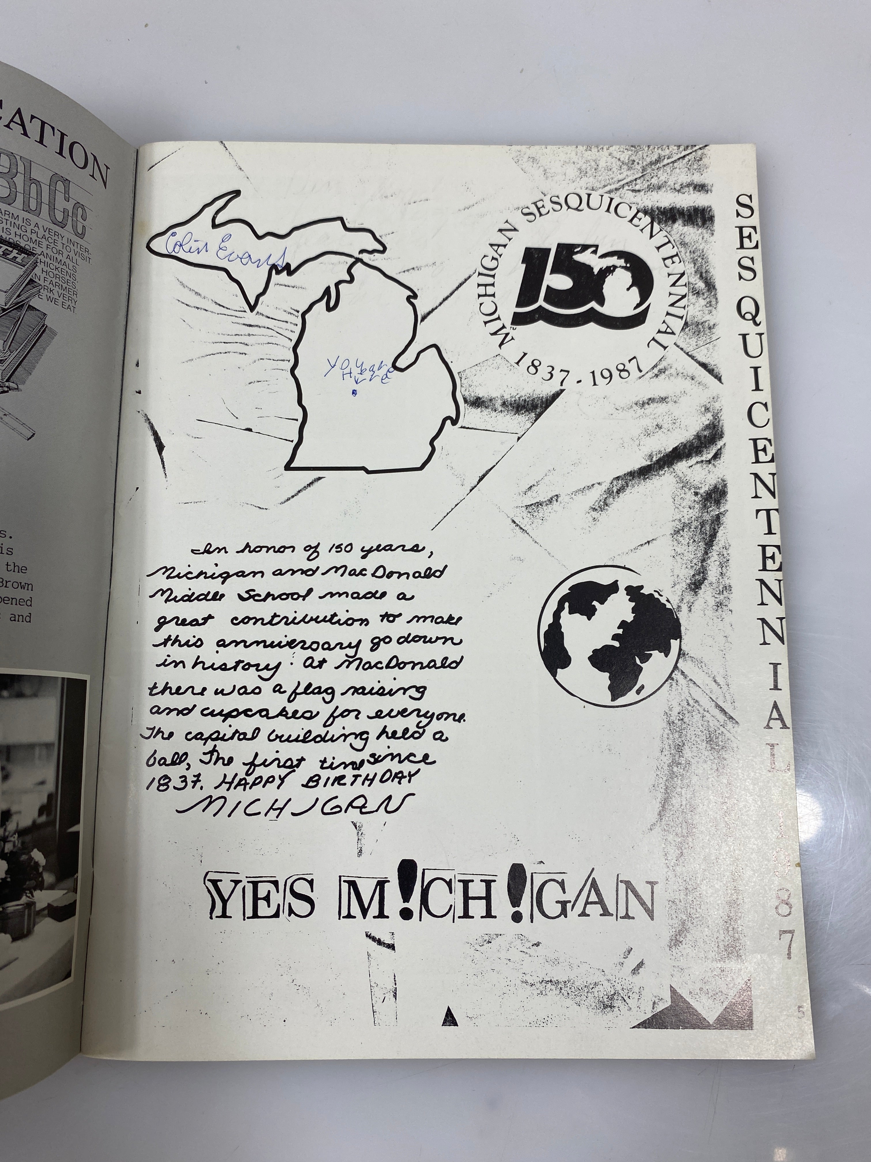 1987 MacDonald Middle School Yearbook East Lansing Michigan SC