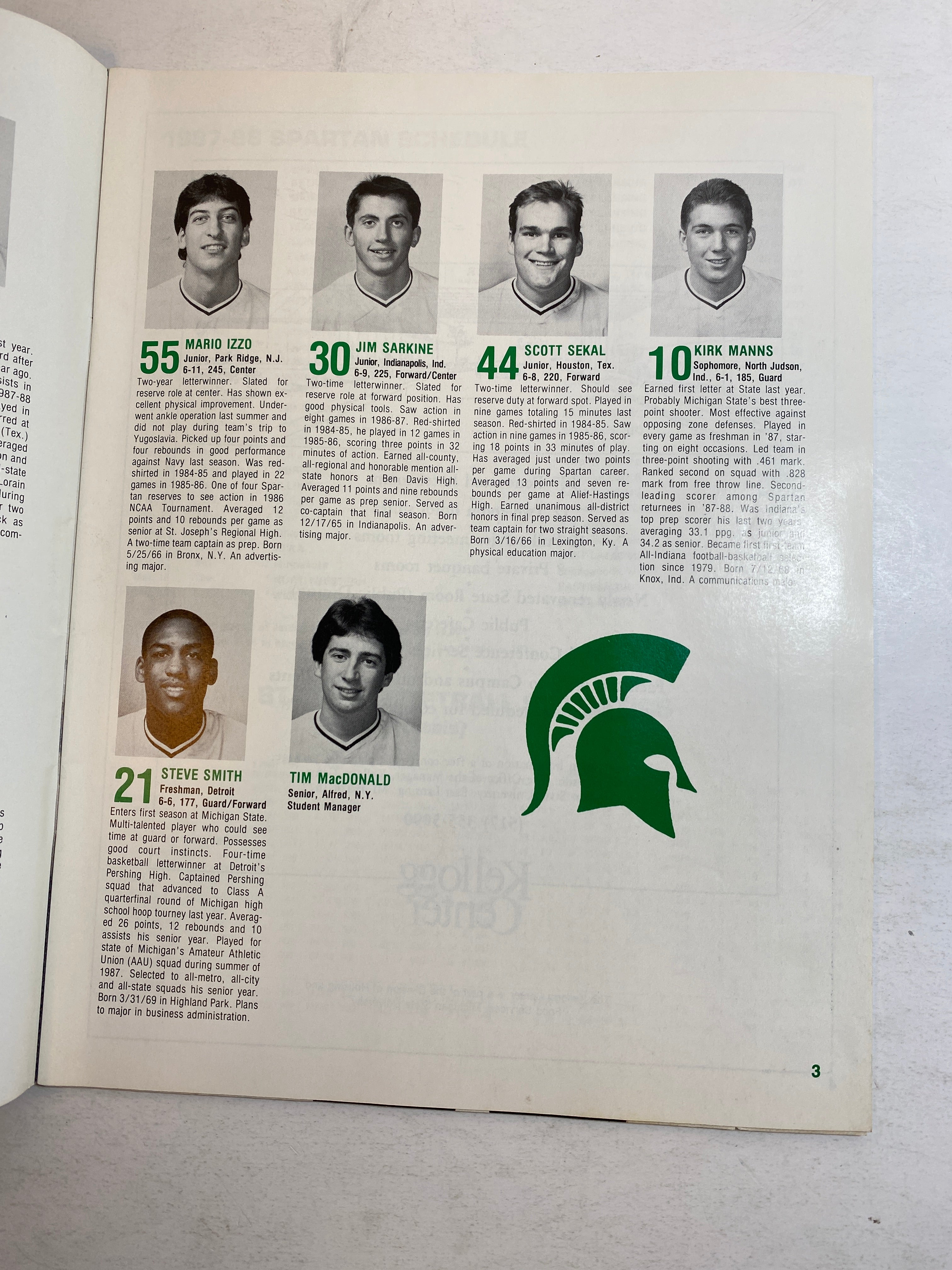 1987 Michigan State Vs San Jose State Basketball Program