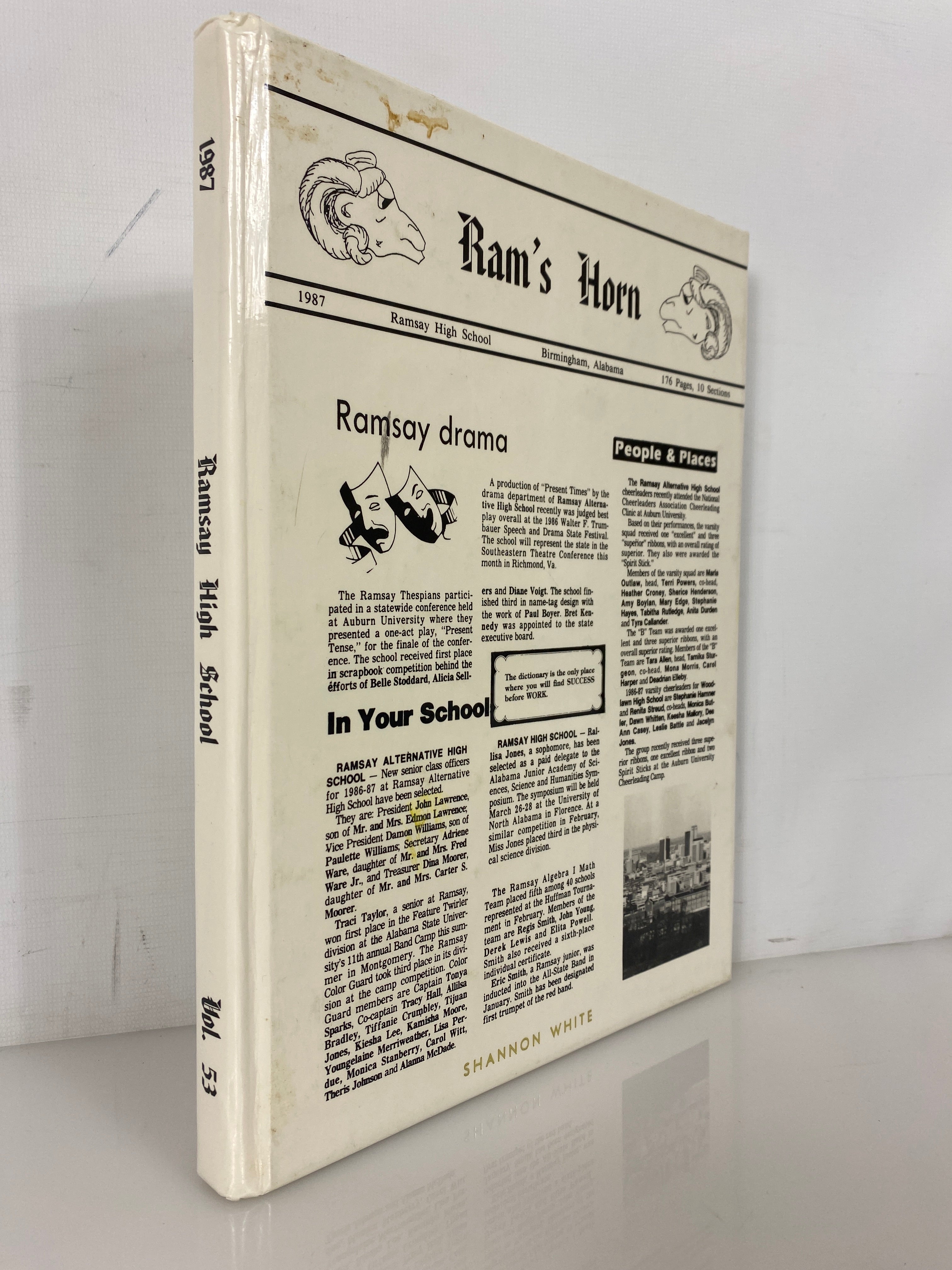 1987 Ramsay High School Yearbook Birmingham Alabama HC