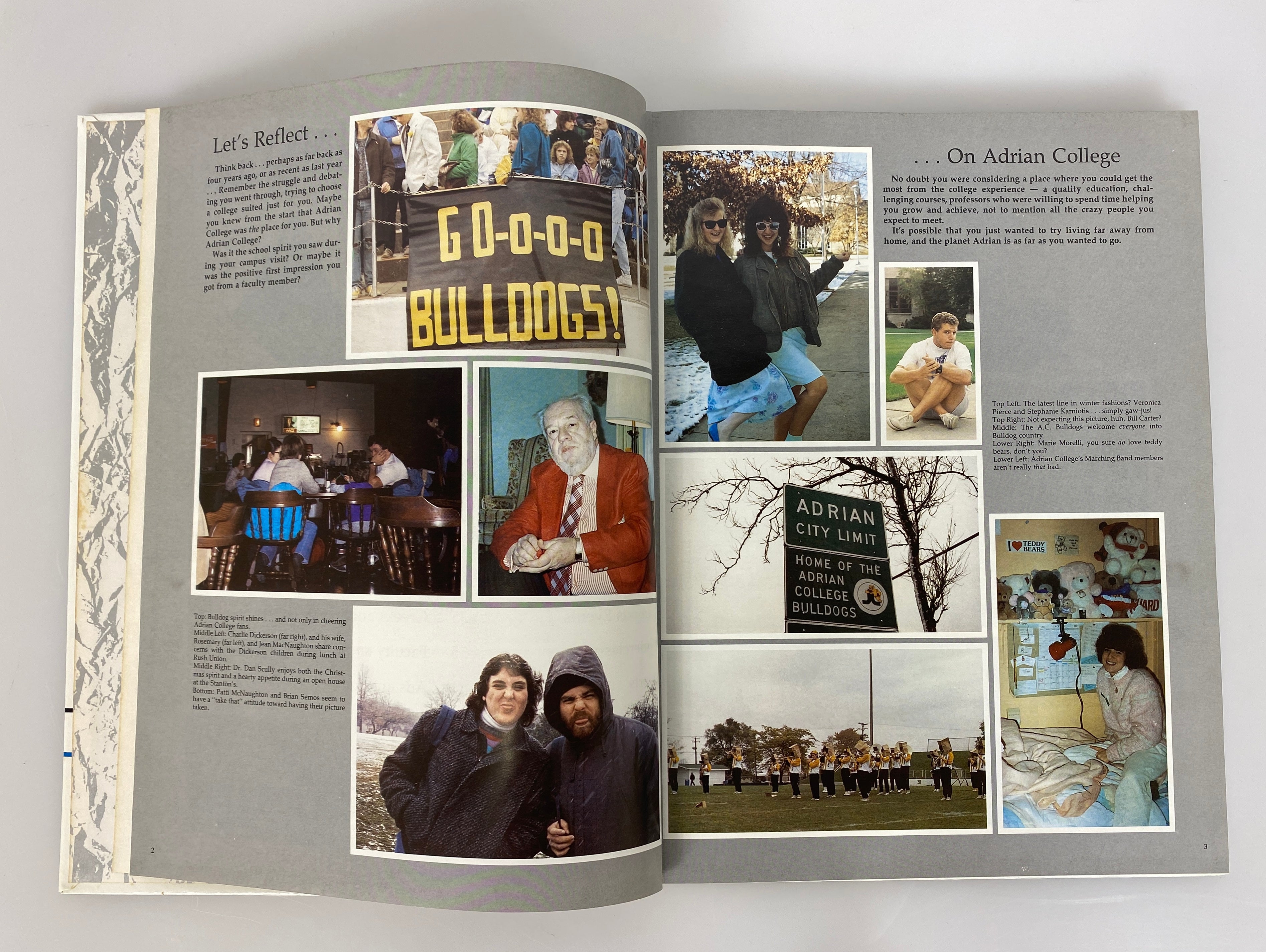 1988 Adrian College Yearbook "The Mound" Adrian Michigan HC